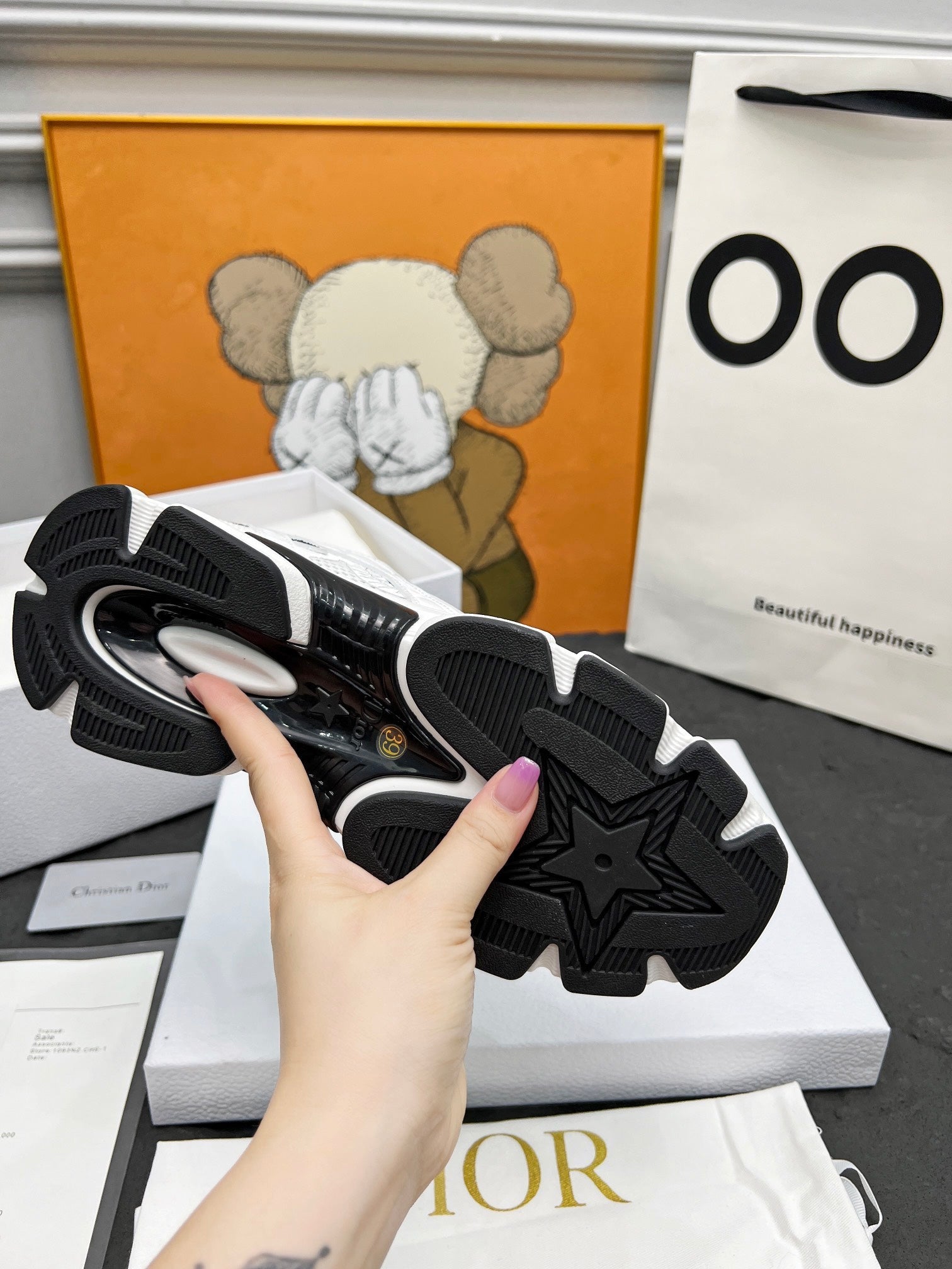 CD CHRONO SNEAKERS IN WHITE AND BLACK MESH、mysite、Cacoeks