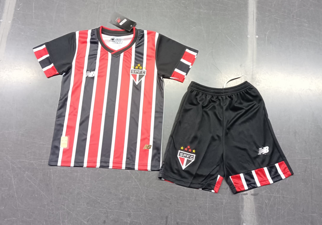 24/25 Sao Paulo Away Football Shirt Kids Size Suit-mysite Custom Football Kit- Nextkits