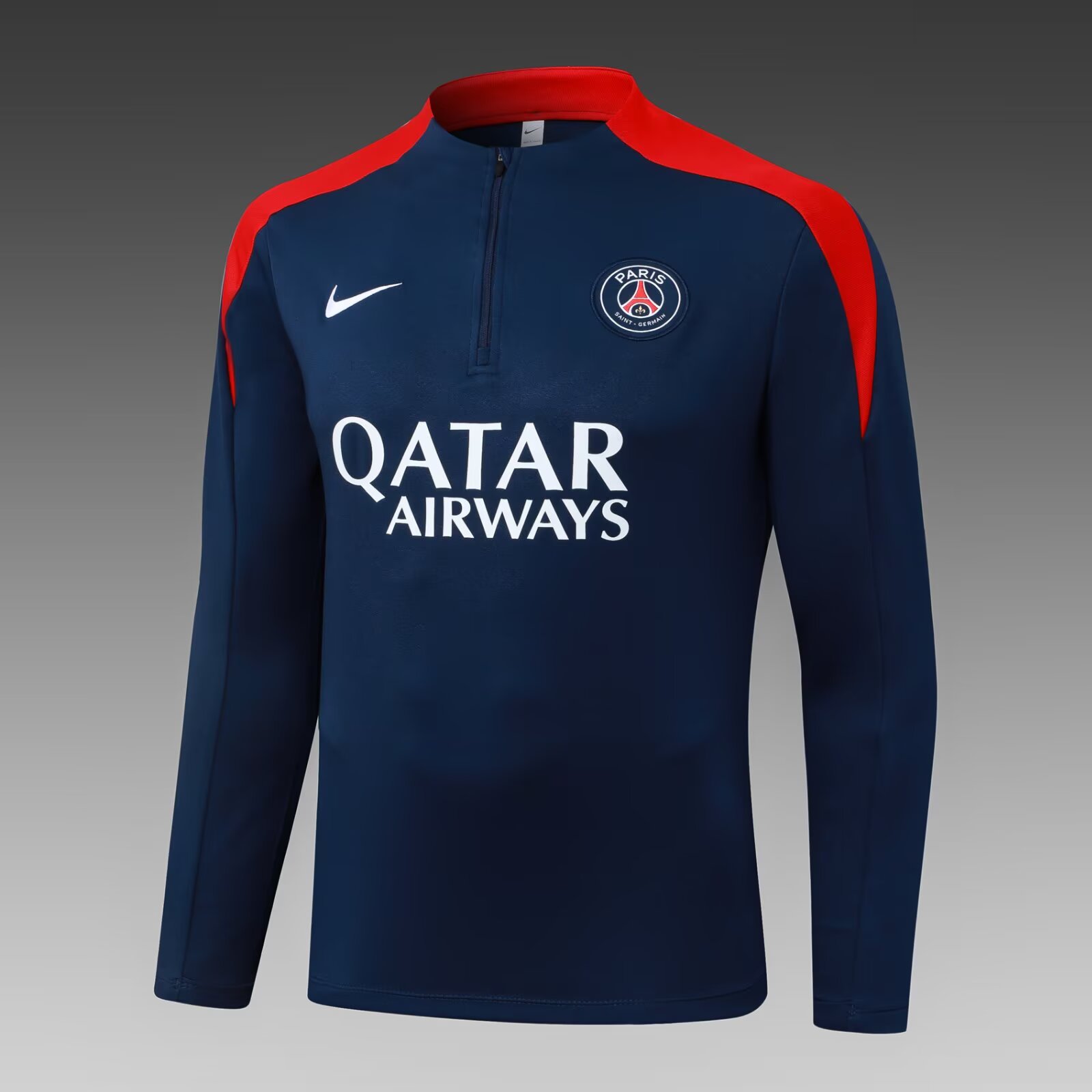 2025/2026 Psg Paris Saint-Germain Half-Pull Training Dark Blue Football Shirt 1:1 Thai Quality Set:football jersey mysite: unitedjerseyfootball 邓江浪:football