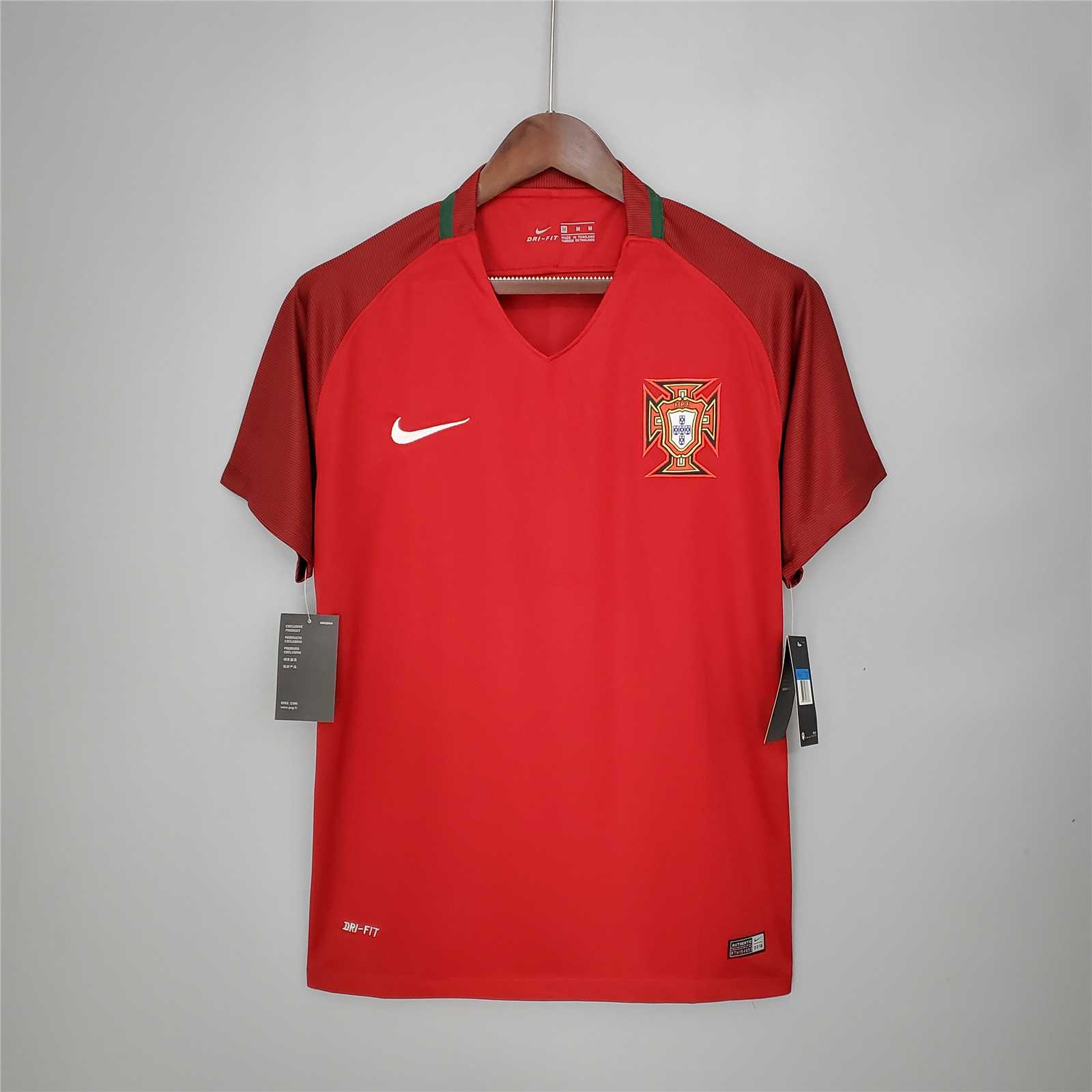 ManixJersey.com | Retro Portugal 2016 Home Stadium Jersey -Customize Name, Number and Patch | Worldwide Shipping