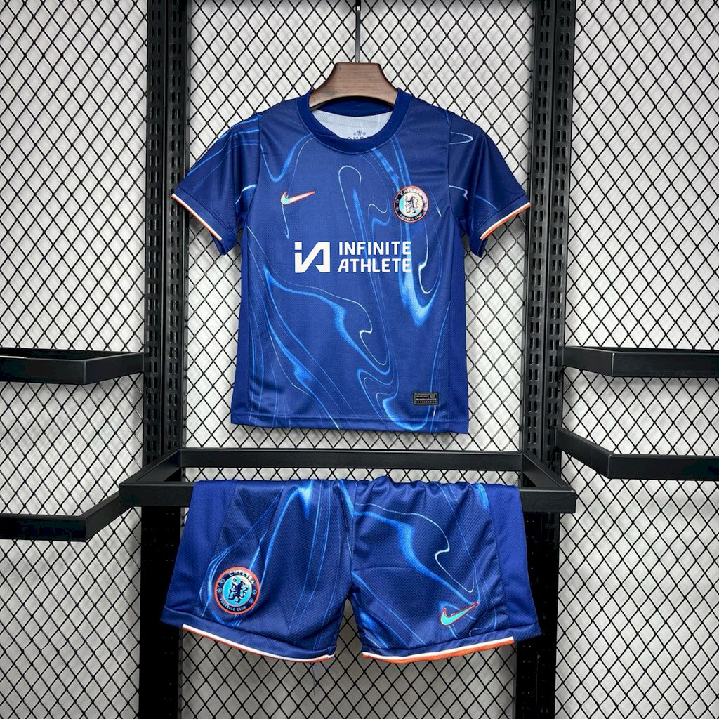 ManixJersey.com | C.H.E.L.S.E.A 24-25 Home Kids Kit -Customize Name, Number and Patch | Worldwide Shipping