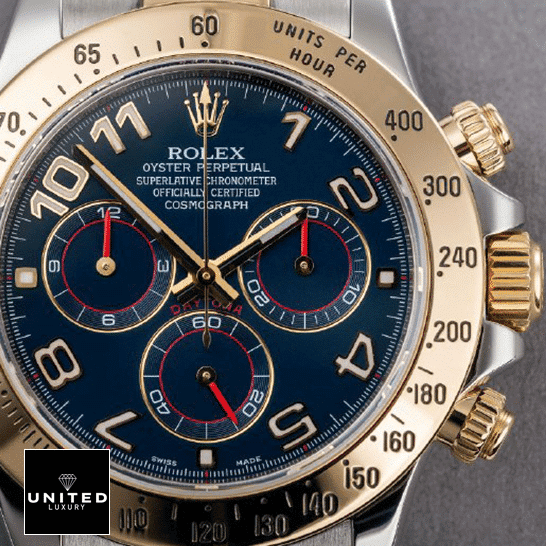 Rolex Daytona 116508-0004 Gold Bezel Button & Crown Pusher Replica