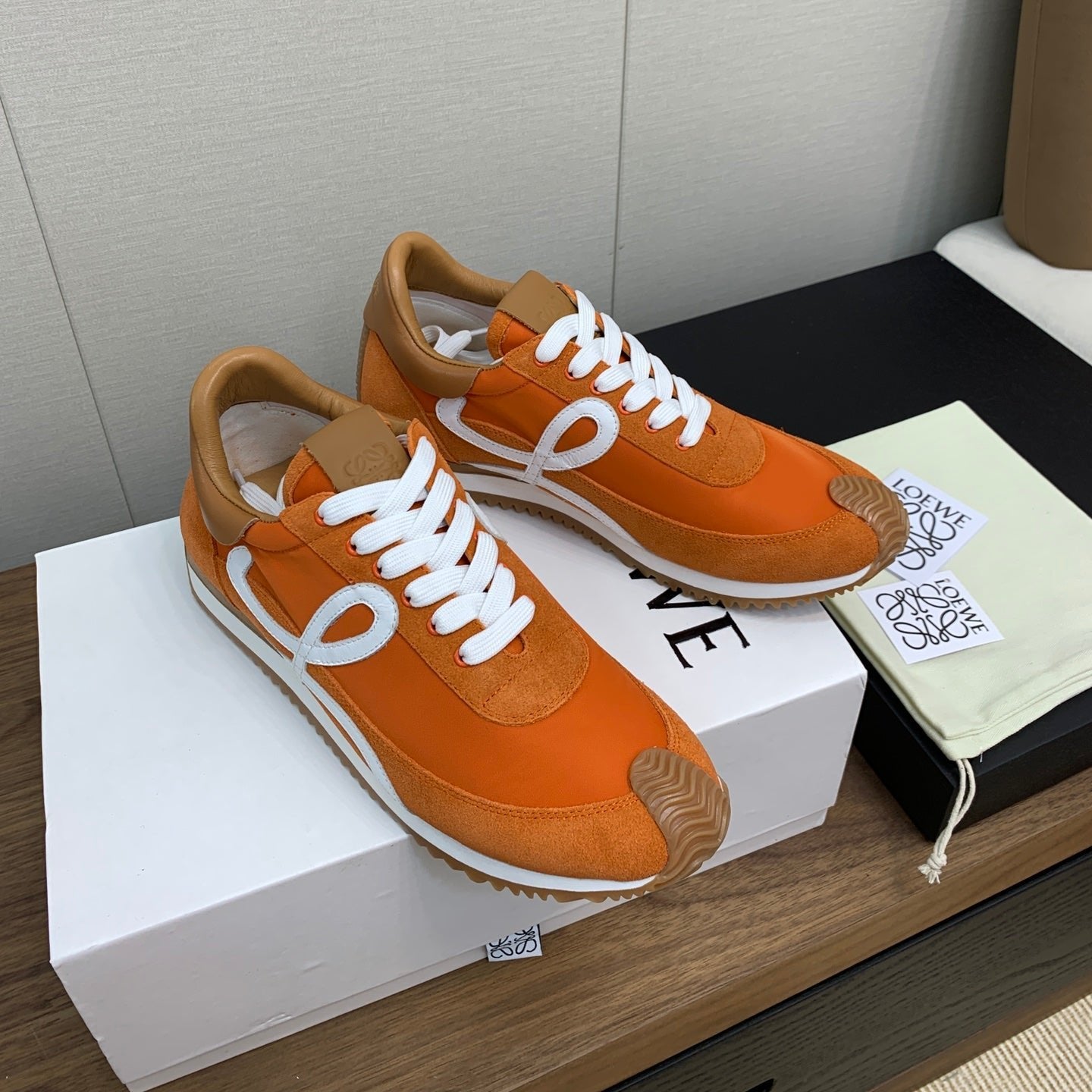 LW FLOW RUNNER SNEAKER ORANGE SUEDE、mysite、Cacoeks