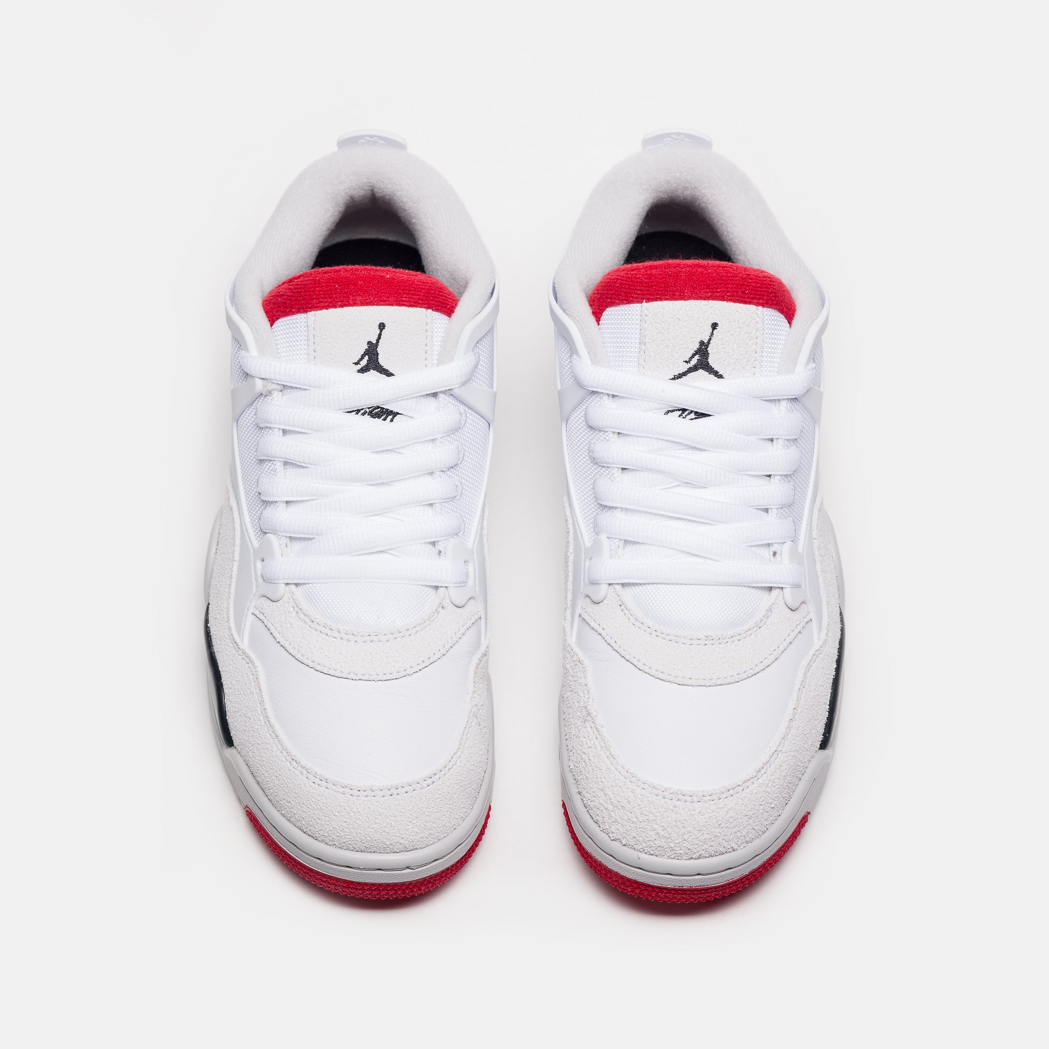 Air Jordan 4 RM Sneaker in White/Varsity Red/Black/Neutral Grey