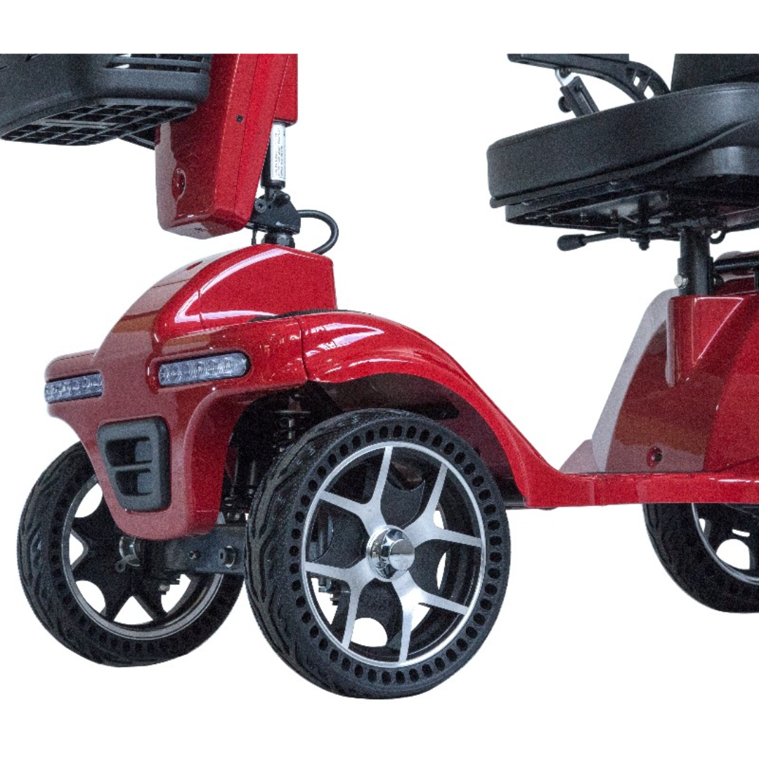 Red Gladiator Mobility Scooter Ground Clearance