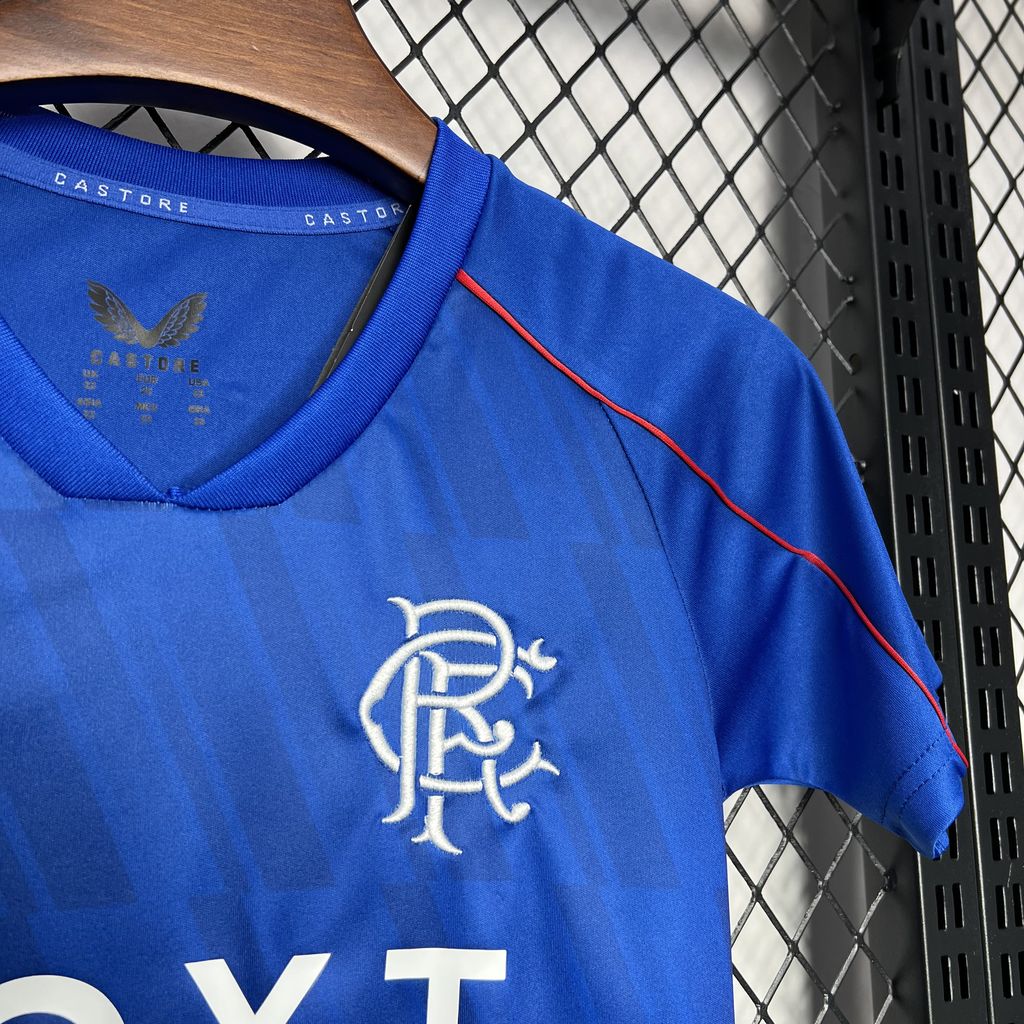 ManixJersey.com | Glasgow Rangers 24-25 Home Stadium Kids Kit -Customize Name, Number and Patch | Worldwide Shipping