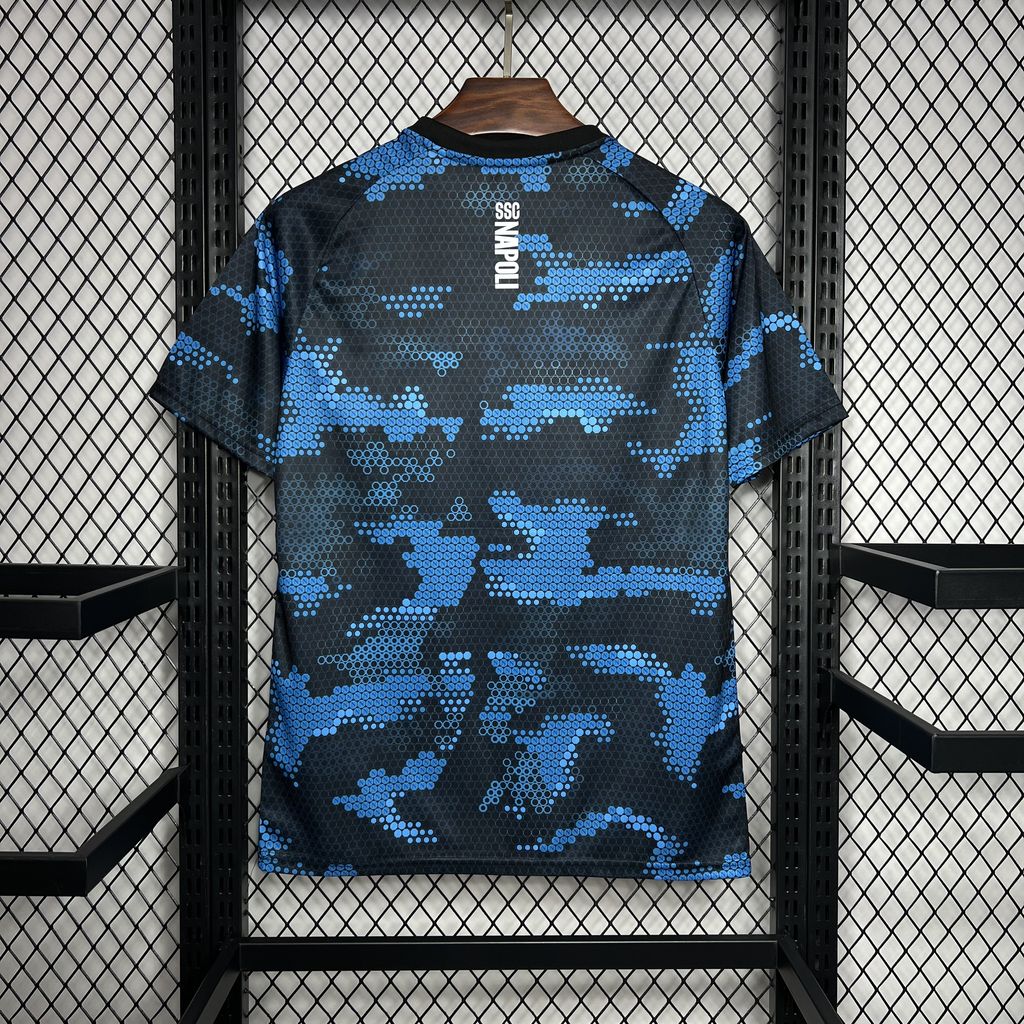 Higojerseys-Napoli 24-25 Black Blue Training Jersey - Fans Version