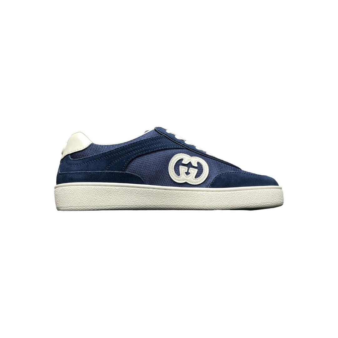 Gucci Interlocking G Sneaker in Blue Suede、mysite、Cacoeks