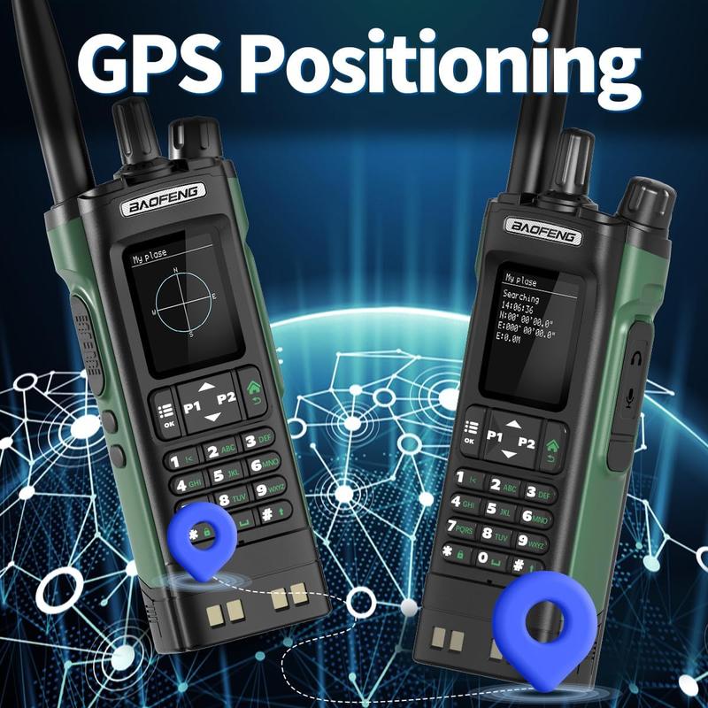 Product Introduction of 2PCS BAOFENG UV-32 Walkie Talkie 10W Long Range Rechargeable NOAA Weather Receiver 5RM K5 PLUS Tactical Two Way Radio with GPS,USB-C Charging for Hunting Camping Survival Gear 3