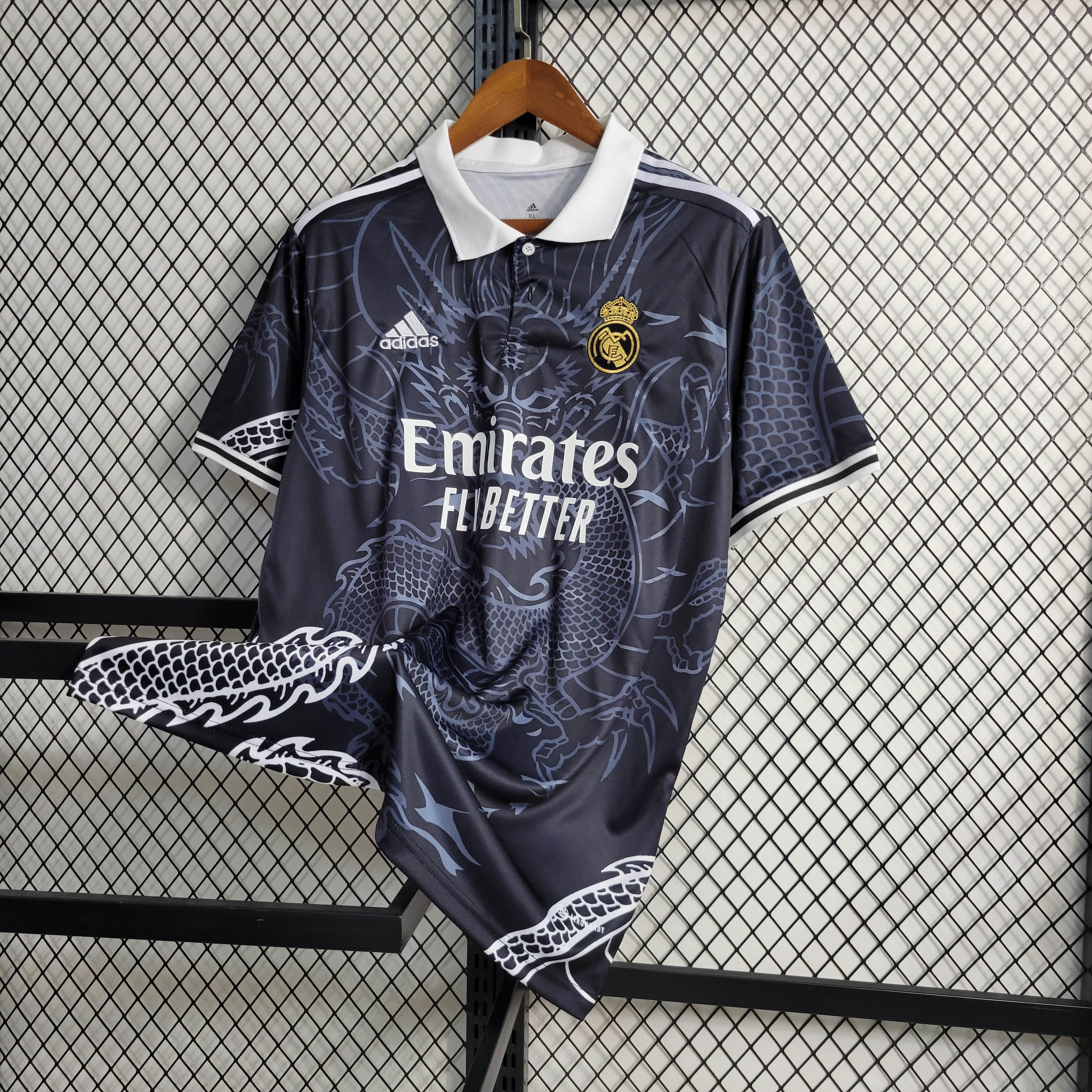 2023/2024 Real Madrid Chinese Dragon Black Football Shirt:football jersey mysite: unitedjerseyfootball 邓江浪:football