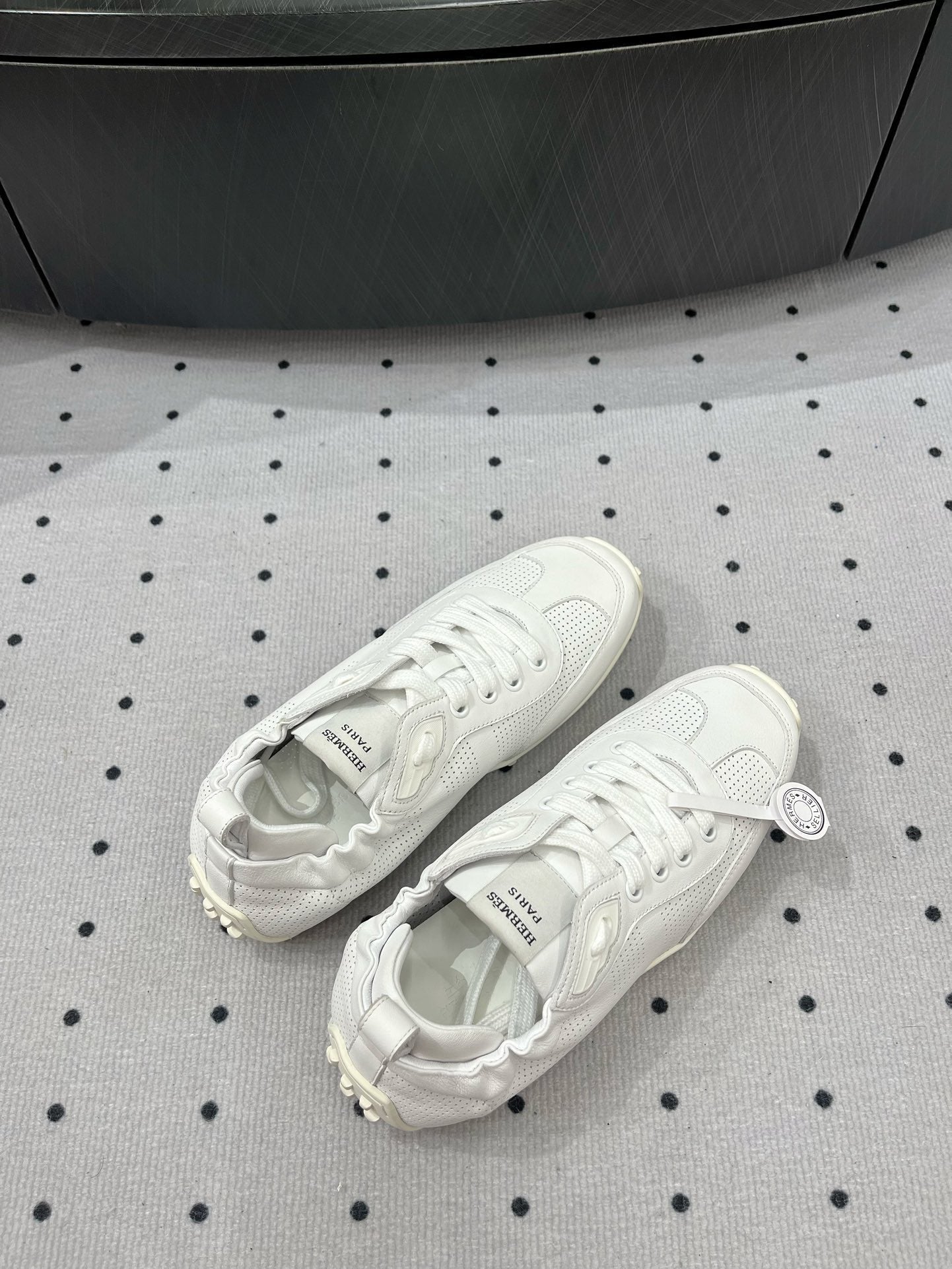 TRAIL SNEAKER IN WHITE CALFSKIN、mysite、Cacoeks