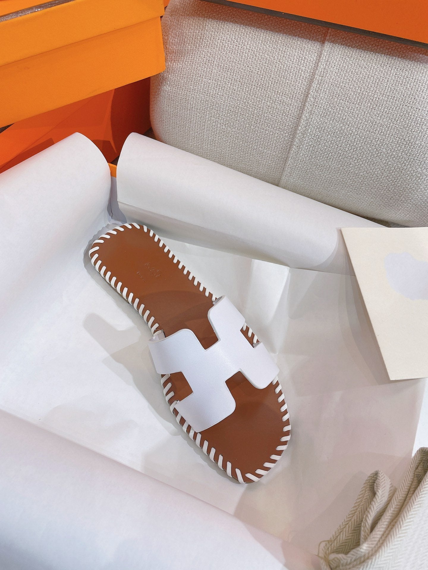 0RAN SANDAL Braided Calfskin WHITE、mysite、Cacoeks