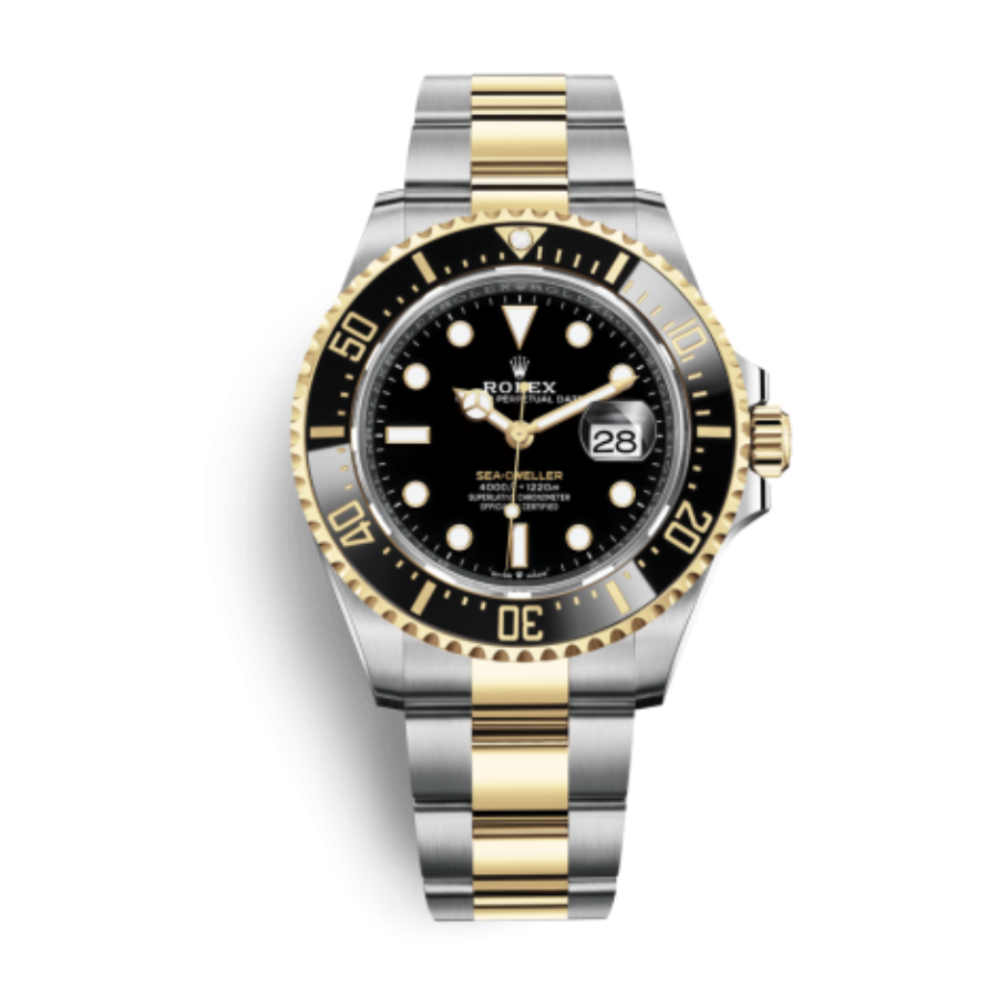 rolex seadweller two tone replica 1