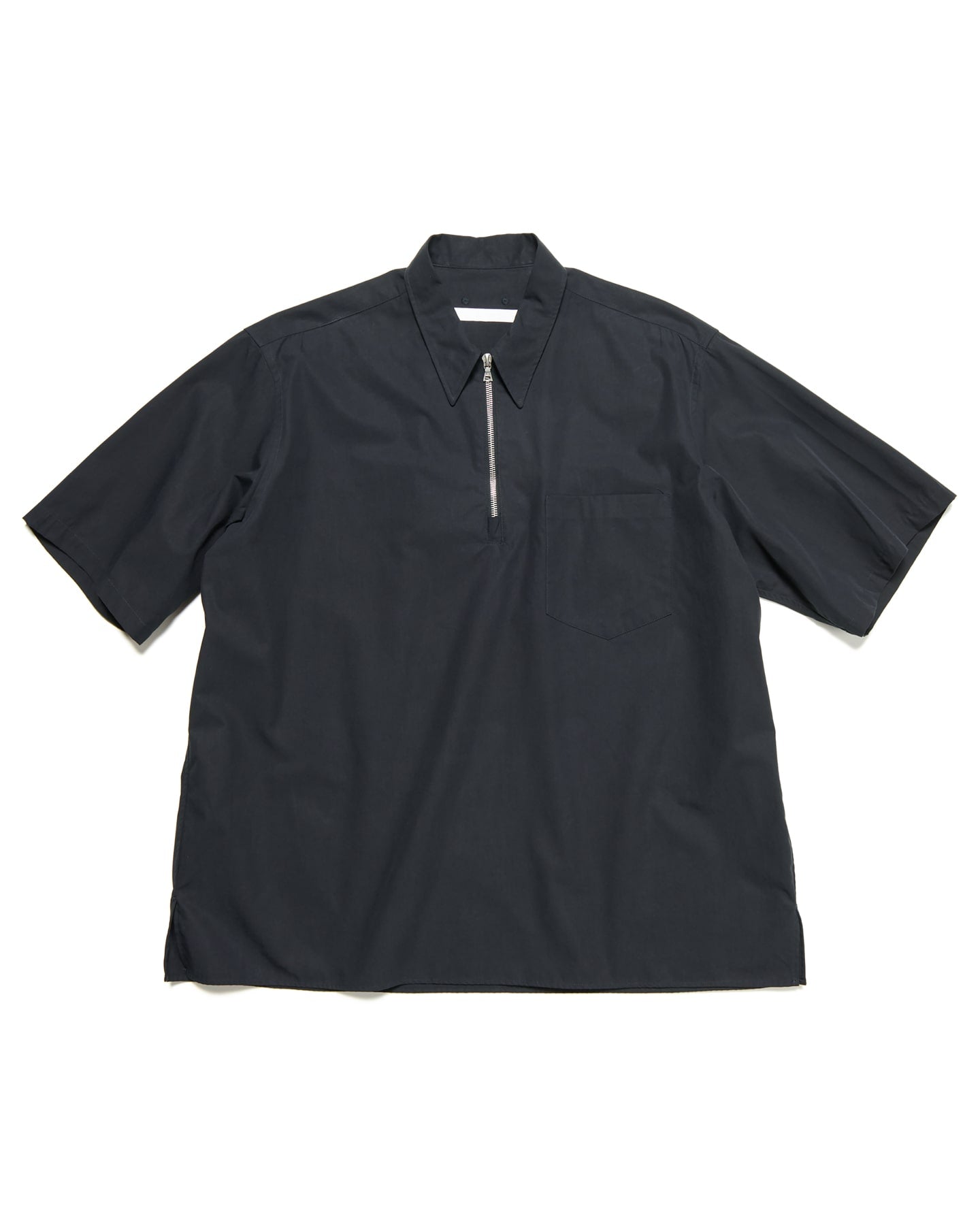 SOPHNET. 25S/S ORGANIC COTTON HALF ZIP S/S SHIRT  SOPH-250031 