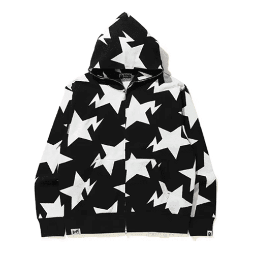 BAPESTA Star Zip Black Hoodie、mysite、Cacoeks