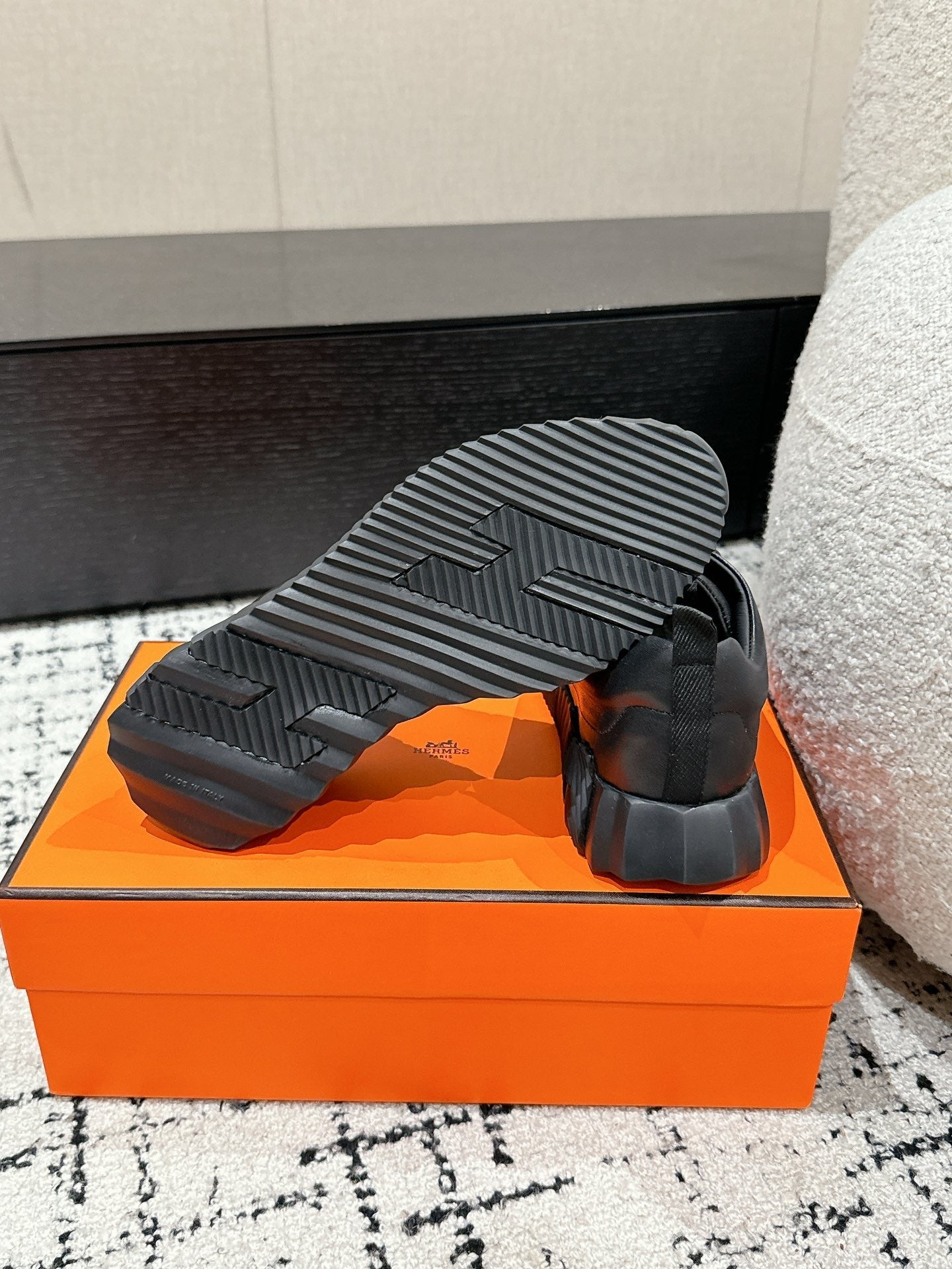 BOUNCING SNEAKER IN FULL BLACK CALFSKIN、mysite、Cacoeks