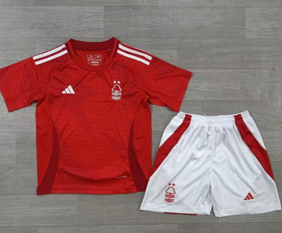 24/25 Nottingham Forest Home Football Shirt Kids Size Suit-mysite Custom Football Kit- Nextkits