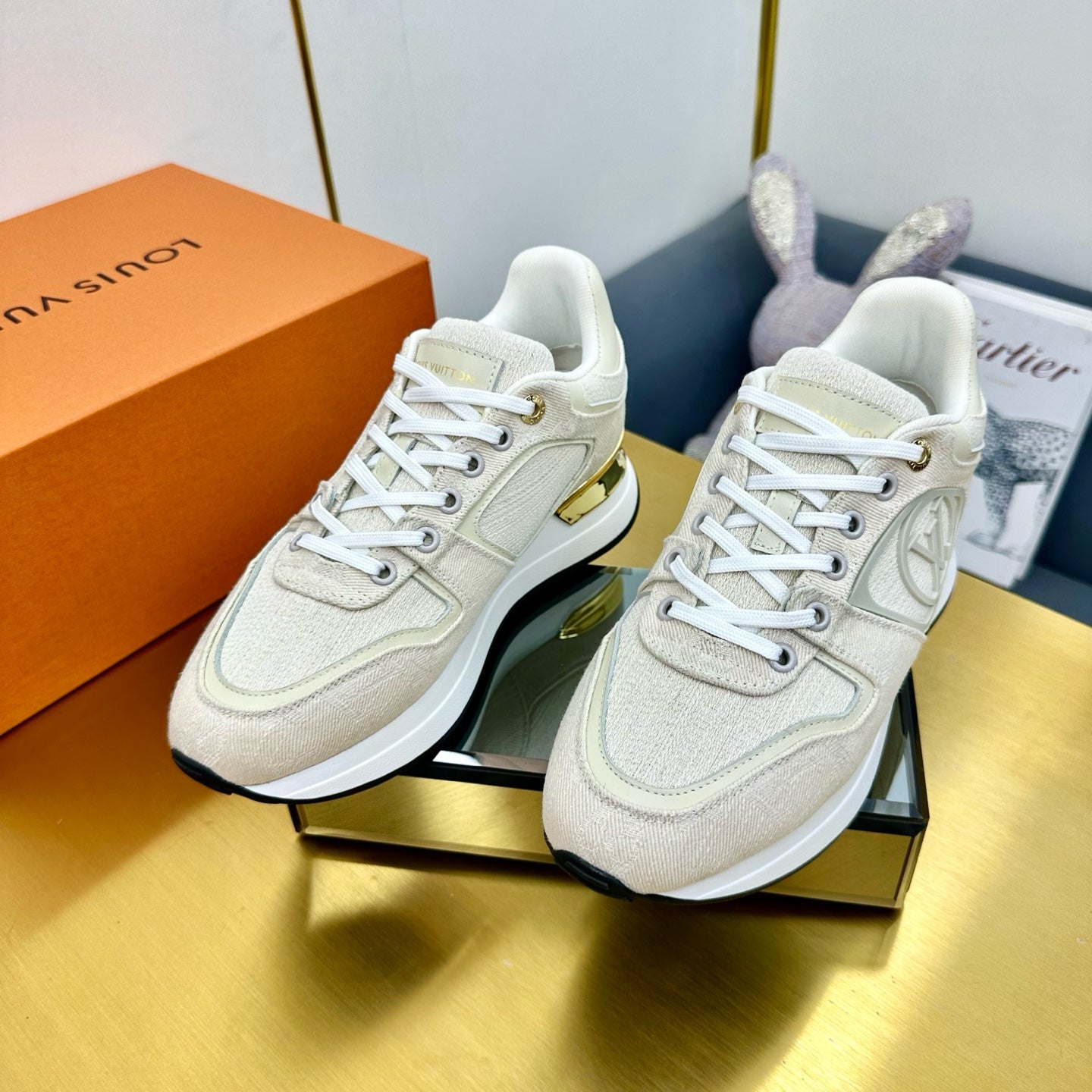 NEO RUN AWAY SNEAKER IN PASTEL GRAY FABRIC、mysite、Cacoeks