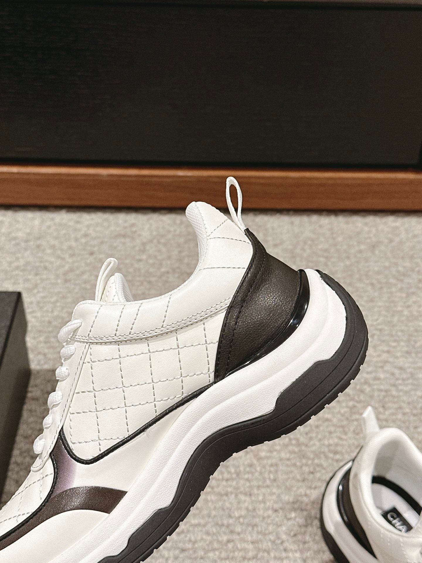 CC CLASSIC SNEAKER IN WHITE MIX BLACK LAMBSKIN、mysite、Cacoeks