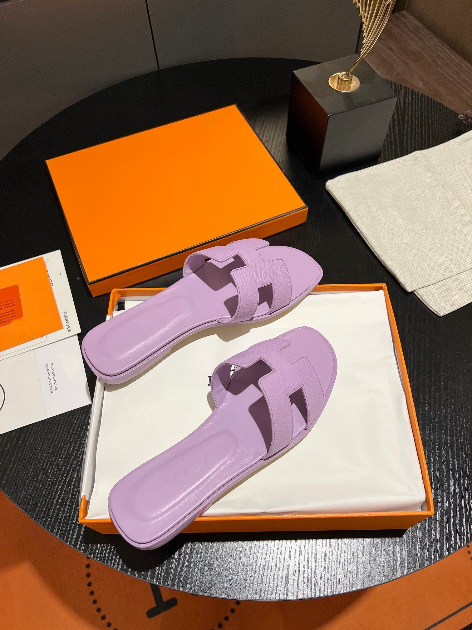 0RAN SANDAL Leather Lavender、mysite、Cacoeks