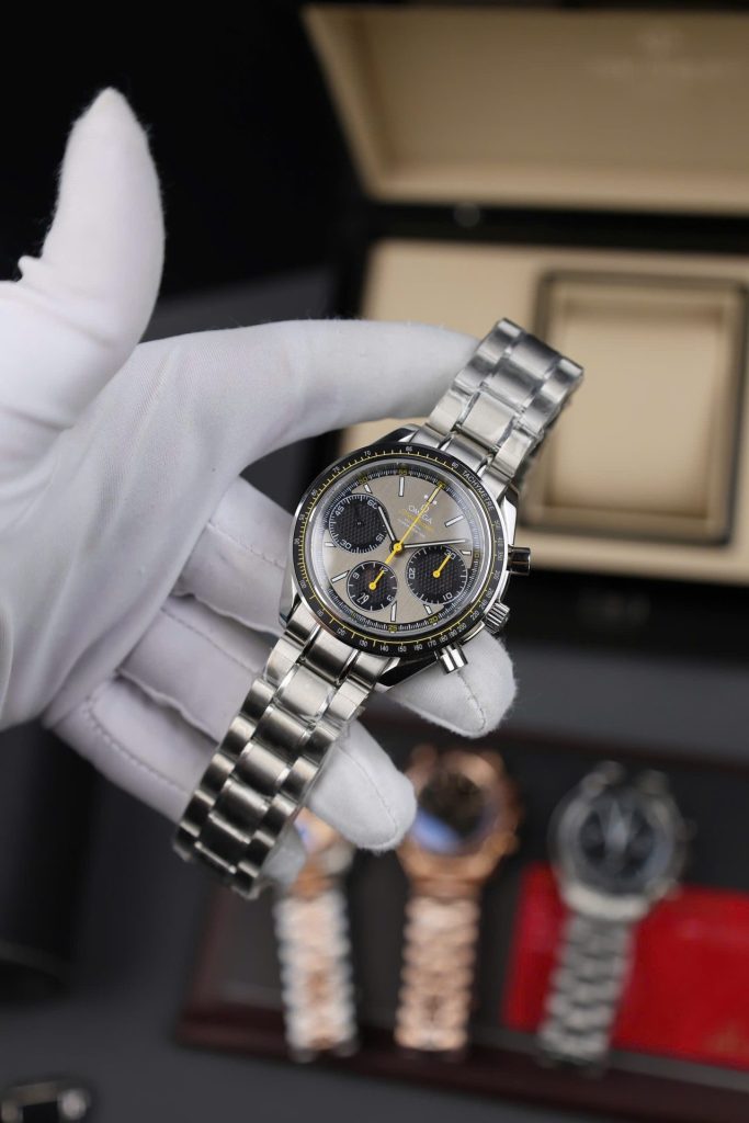 Đồng Hồ Omega Speedmaster Replica Cao Cấp Racing Chronograph Mặt Xám 40mm (2)