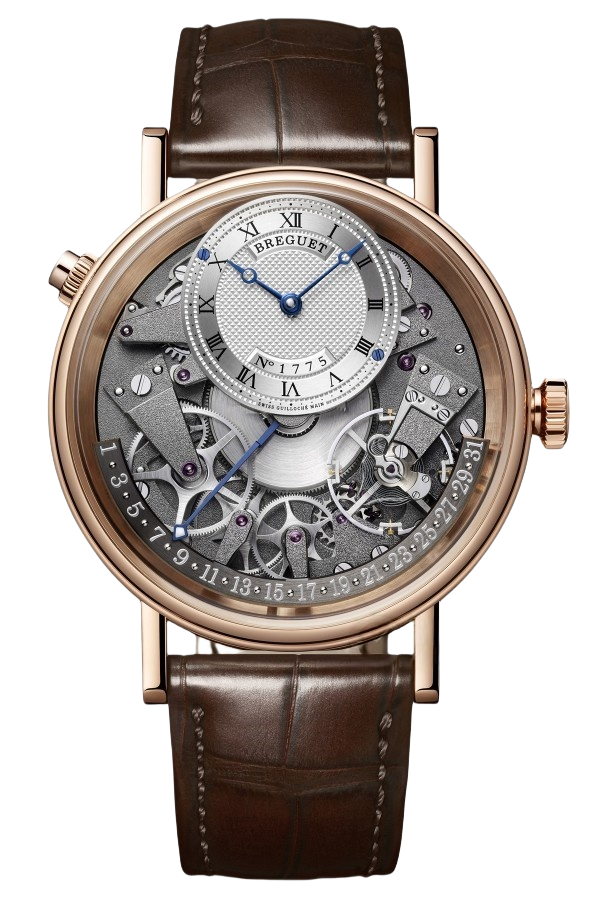 Breguet Tradition Ref. 7597BR/G1/9WU Super Clone Watch – Retrograde Date Rose Gold Openworked Dial Fake Replica