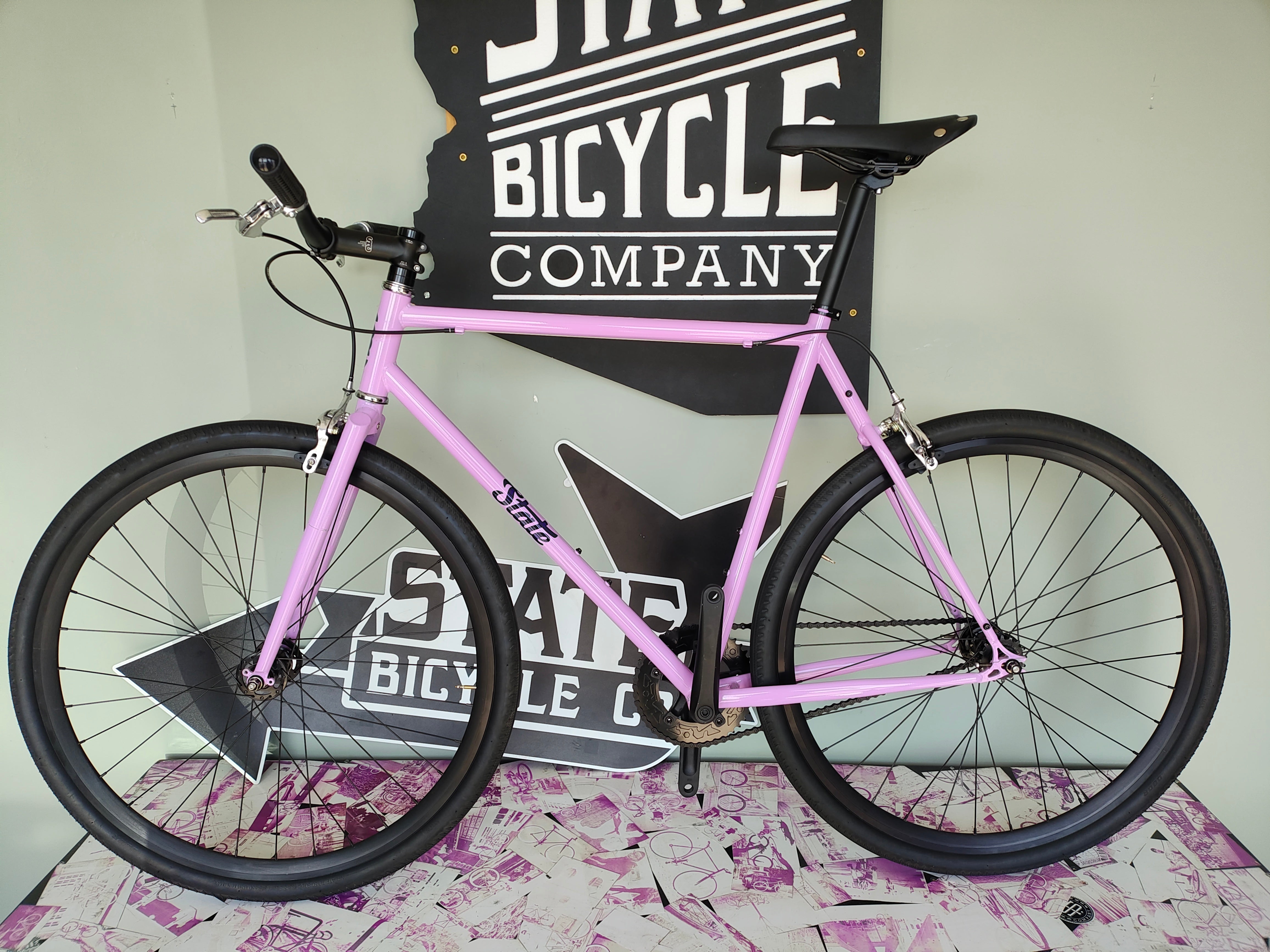 #NS1300 – 4130 Fixed-Gear / Single Speed | Purple Reign – Flat Bar / 700c (Size Large 59cm, Used/Great Condition)、mySite、bearsvspackers