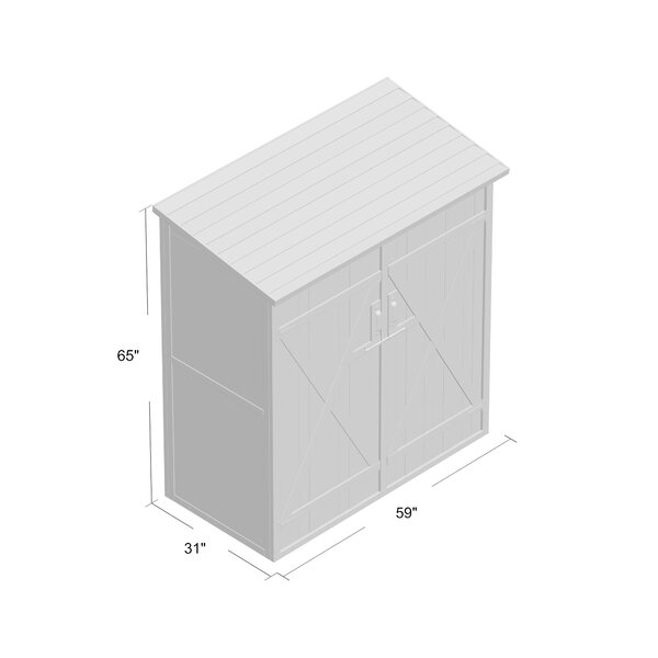 5 ft. W x 3 ft. D Solid Wood Lean-To Tool Shed