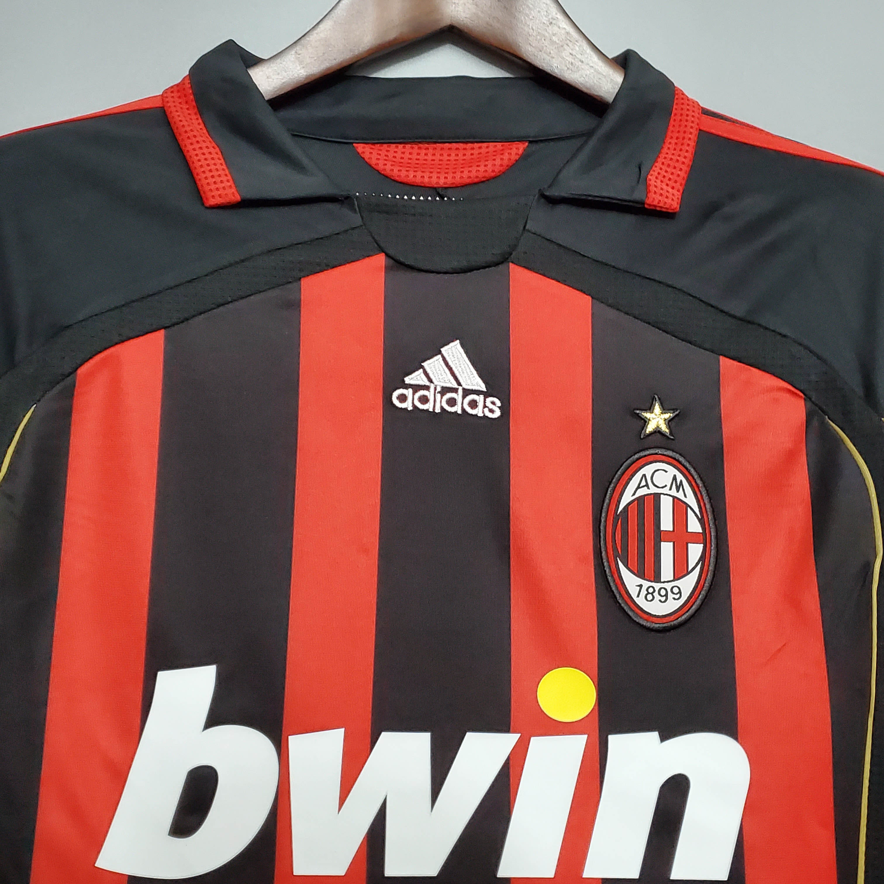 2006/2007 Retro Long Sleeve AC Milan Home Football Shirt 1:1 Thai Quality:football jersey mysite: unitedjerseyfootball 邓江浪:football