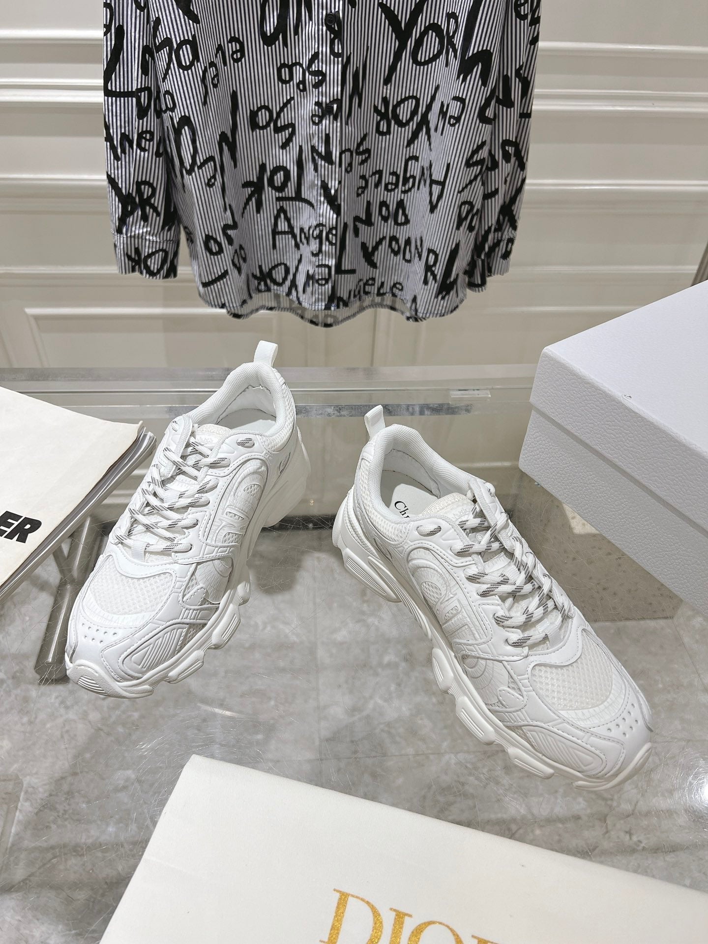 DIOR 25S CHRONO SNEAKER 45MM IN MESH WITH WHITE CALFSKIN、mysite、Cacoeks