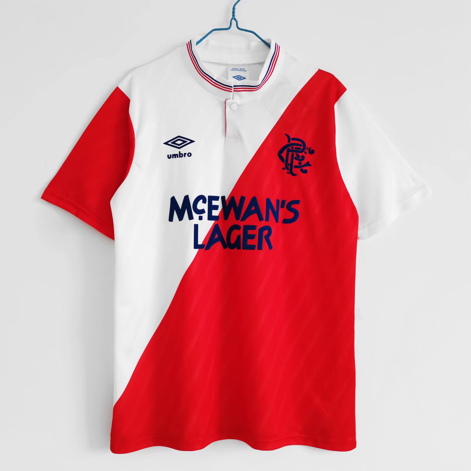 Higojerseys-Retro Glasgow Rangers 1987-88 Away Stadium Jersey