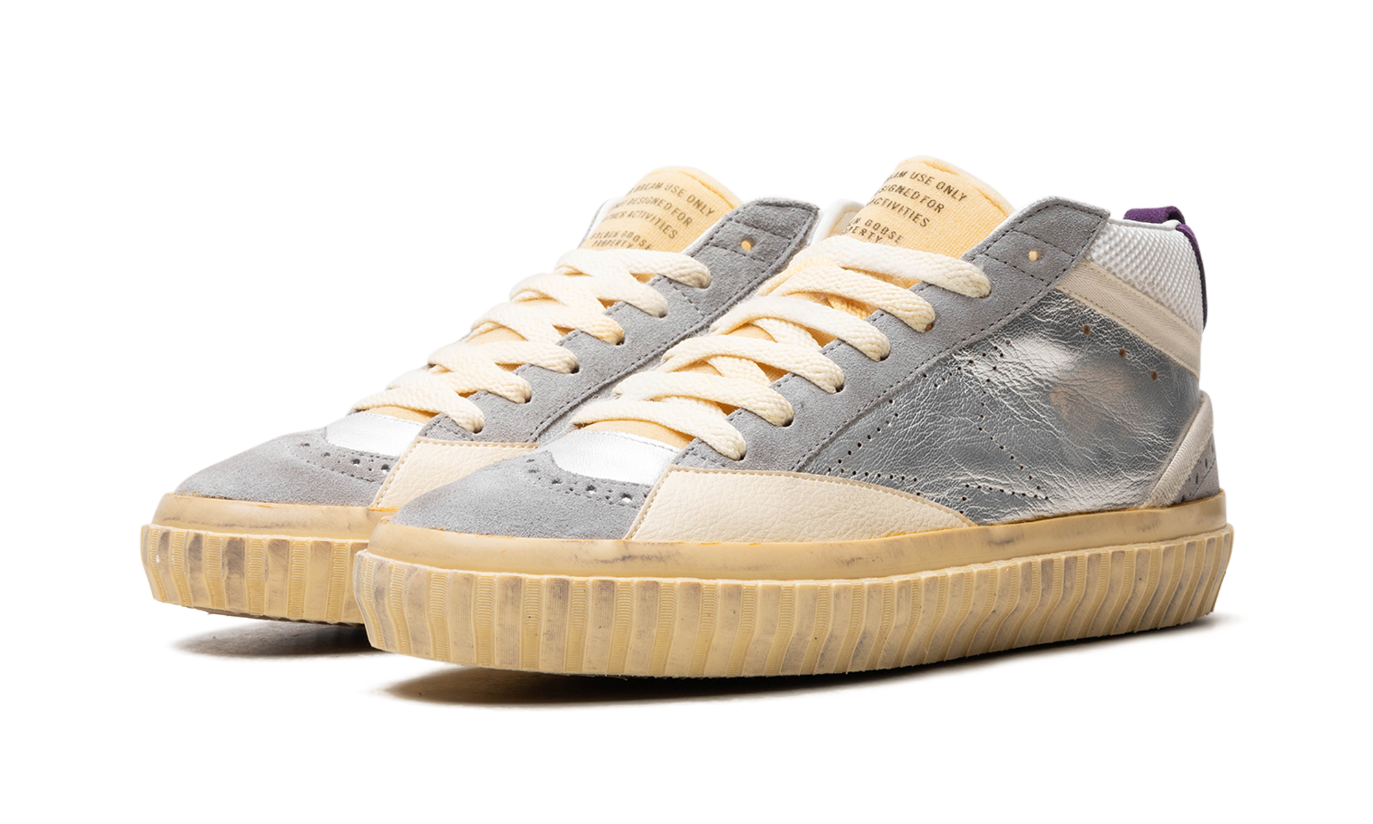 MID STAR LAMINATED AND NET UPPER SUEDE TOE AND SPUR SKATE STAR "SILVER SILVER SCONCE PURPLE"、mysite、Cacoeks