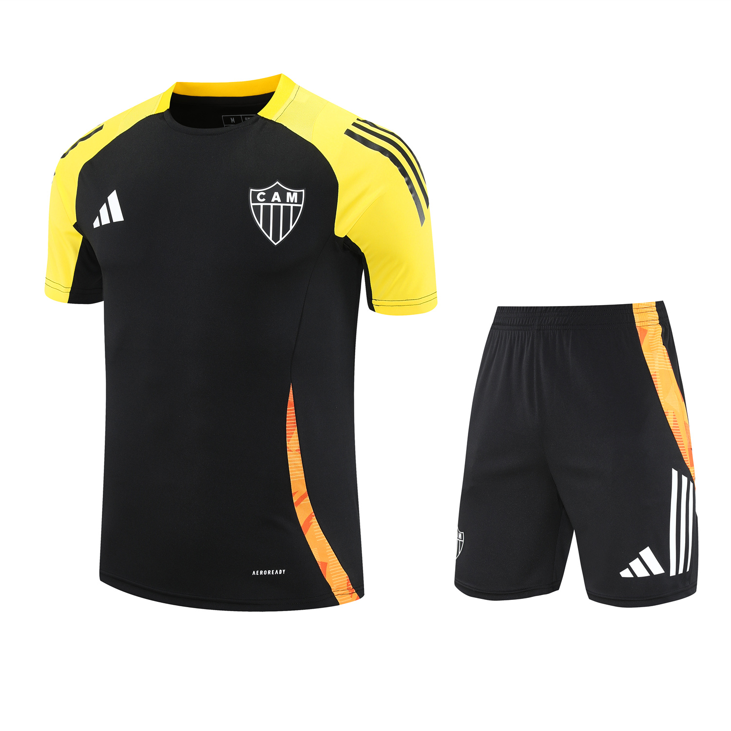 UltraTrikot-Atletico Mineiro 25-26 Short-Sleeve Kids Training Set - Black Top With Black Shorts