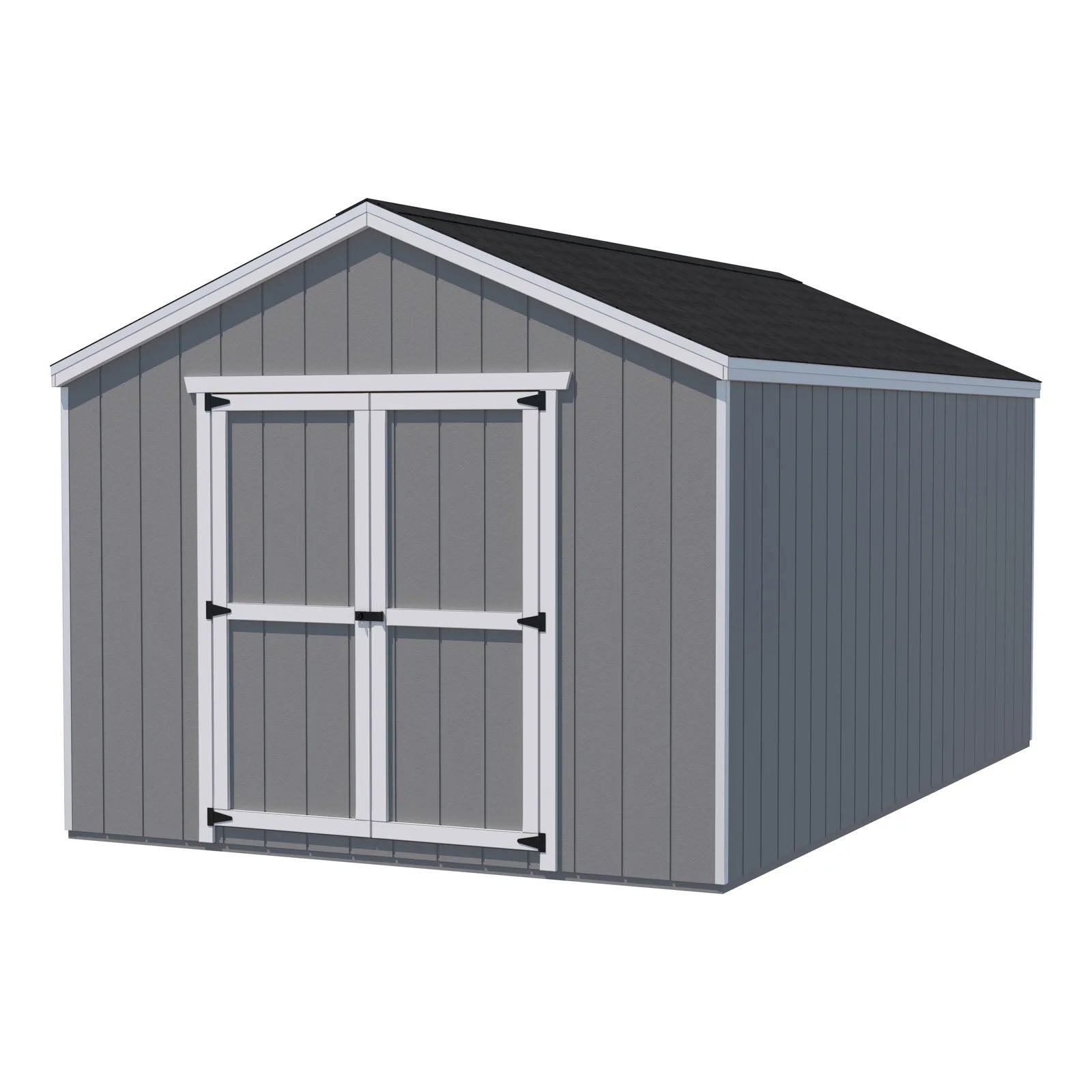 A rendered image of Value Gable Wooden Storage Shed kit on a white background