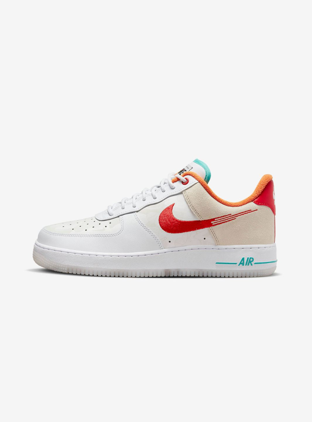 Nike Air Force 1 Low '07 PRM Just Do It White Red Teal、NIKE、Cacoeks
