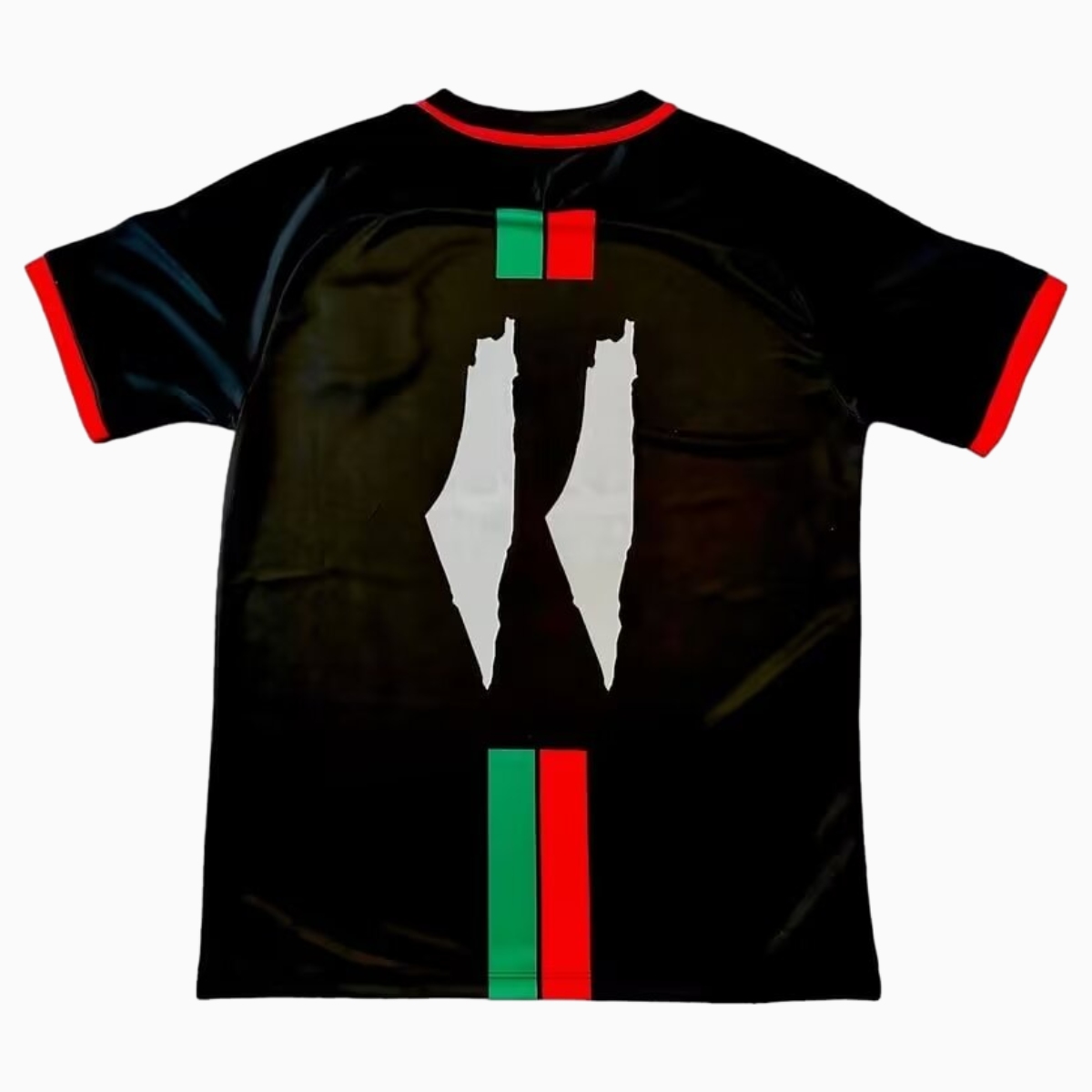 ManixJersey.com | FC Palestina 24-25 Black Centre Striped Jersey with Arabic and Pattern -Customize Name, Number and Patch | Worldwide Shipping