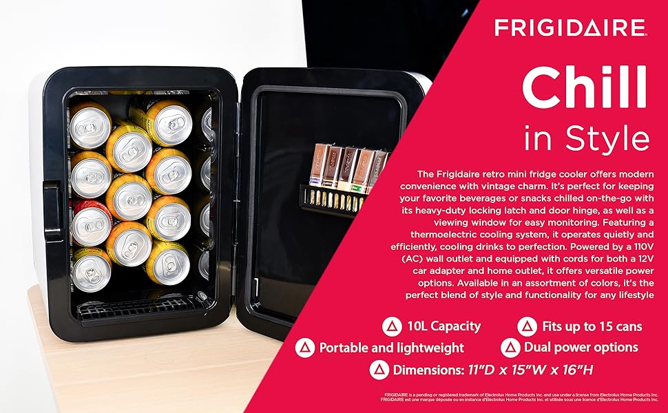 Frigidaire retro mini fridge cooler