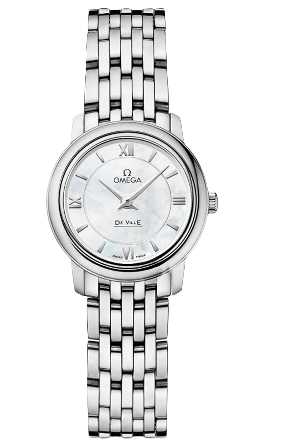 Omega De Ville Ref. 424.10.24.60.05.001 Super Clone Watch – White Dial Stainless Steel Bracelet Fake Replica