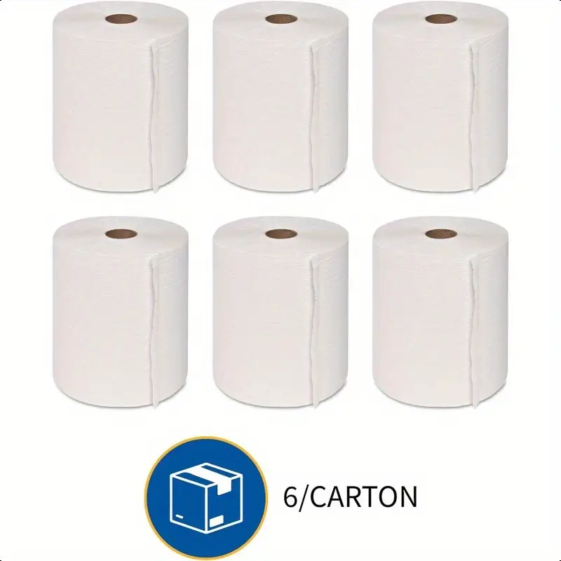   gjo22700 hard wound roll towel 800 length x 7 8 9 width white case of 6 details 3