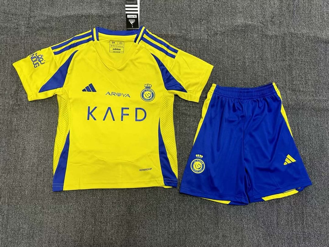 24/25 Al-Nassr Home Football Shirt Kids Size Suit-mysite Custom Football Kit- Nextkits