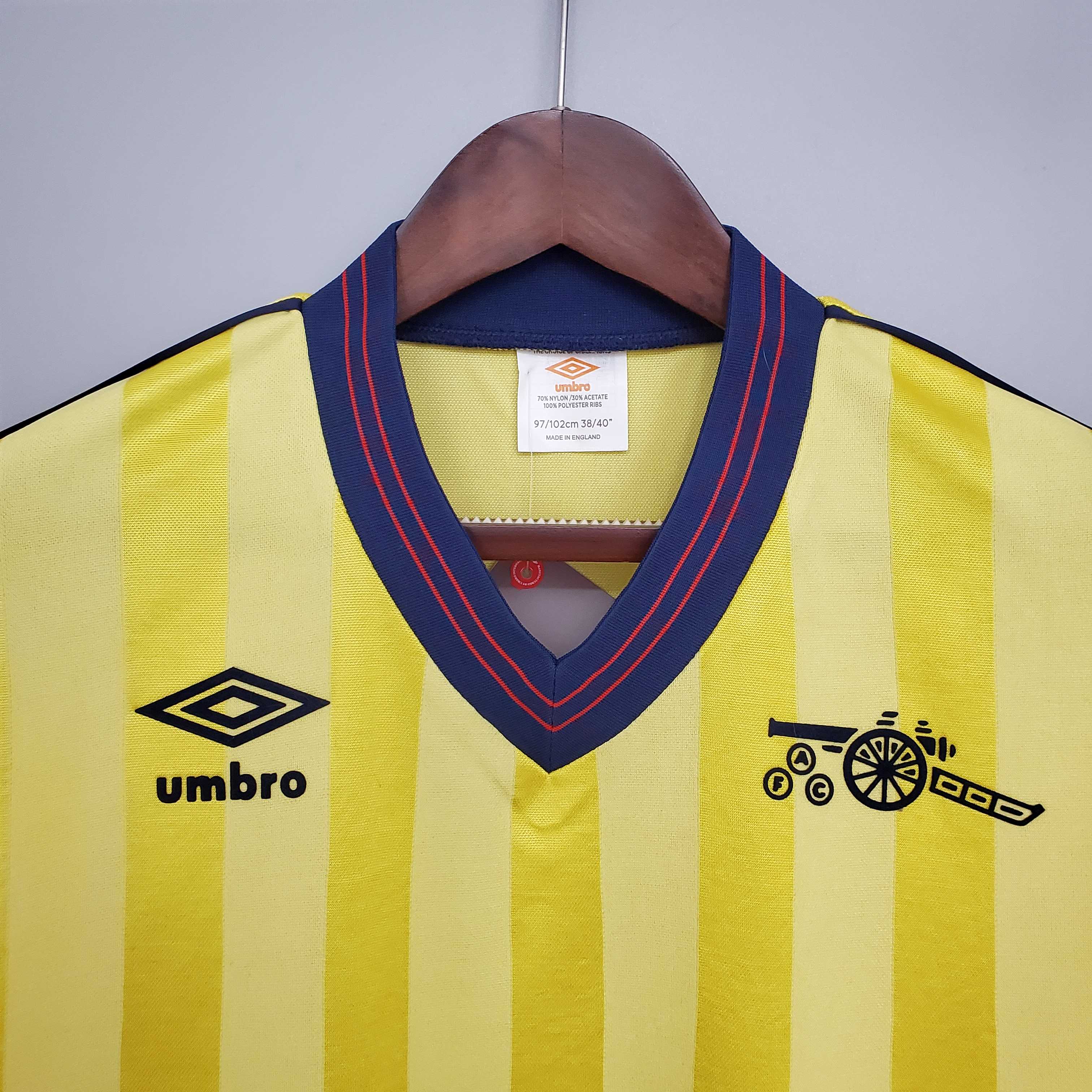ManixJersey.com | Retro Arsenal 83-86 Away Jersey -Customize Name, Number and Patch | Worldwide Shipping