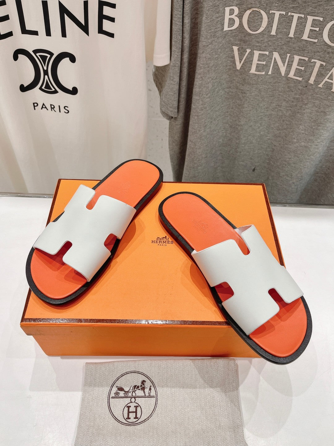 IZMIR SANDAL LIGHT ORANGE MIX WHITE LAMBSKIN、mysite、Cacoeks