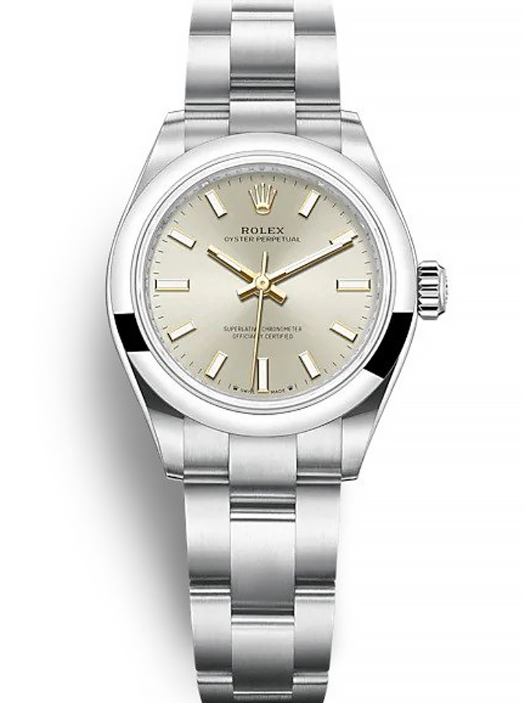 Replica Rolex Oyster Perpetual Lady 28mm Silver Dial 276200-fasswatch
