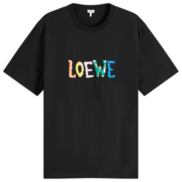 Loewe Logo Cotton Relaxed Fit T-Shirt Black、mysite、Cacoeks