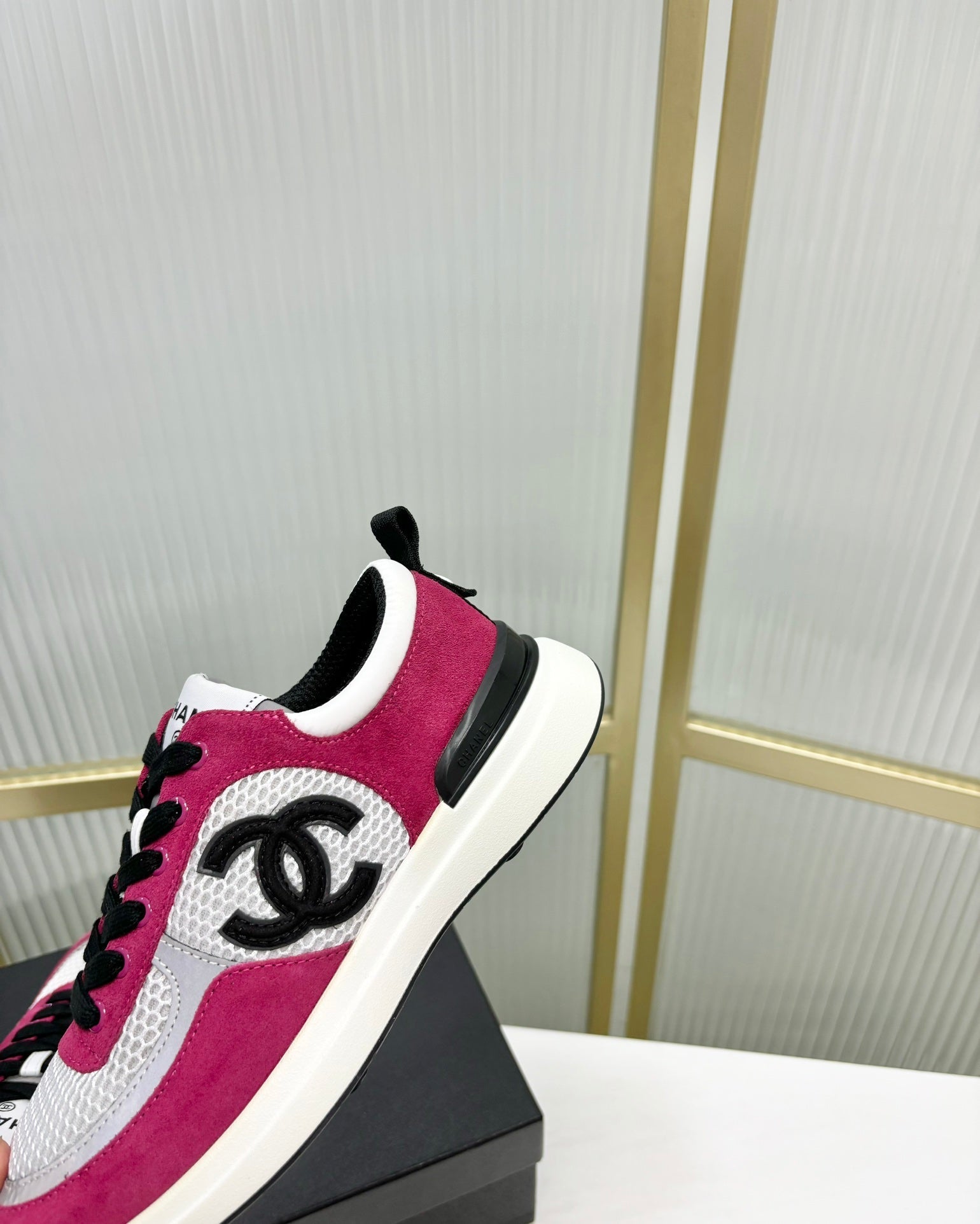 SNEAKER IN BARBIE PINK SUEDE AND GREY BREATHABLE MESH、mysite、Cacoeks