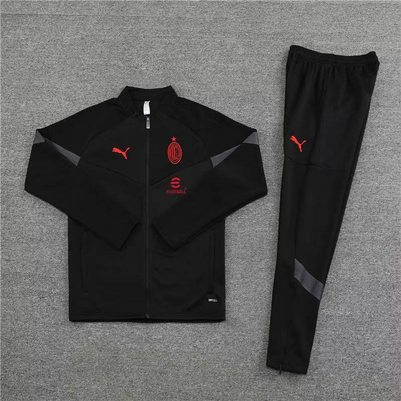 2022/2023 AC Milan Long Zipped Jacket Black Soccer Jersey 1:1 Thai Quality Set:football jersey mysite: unitedjerseyfootball 邓江浪:football