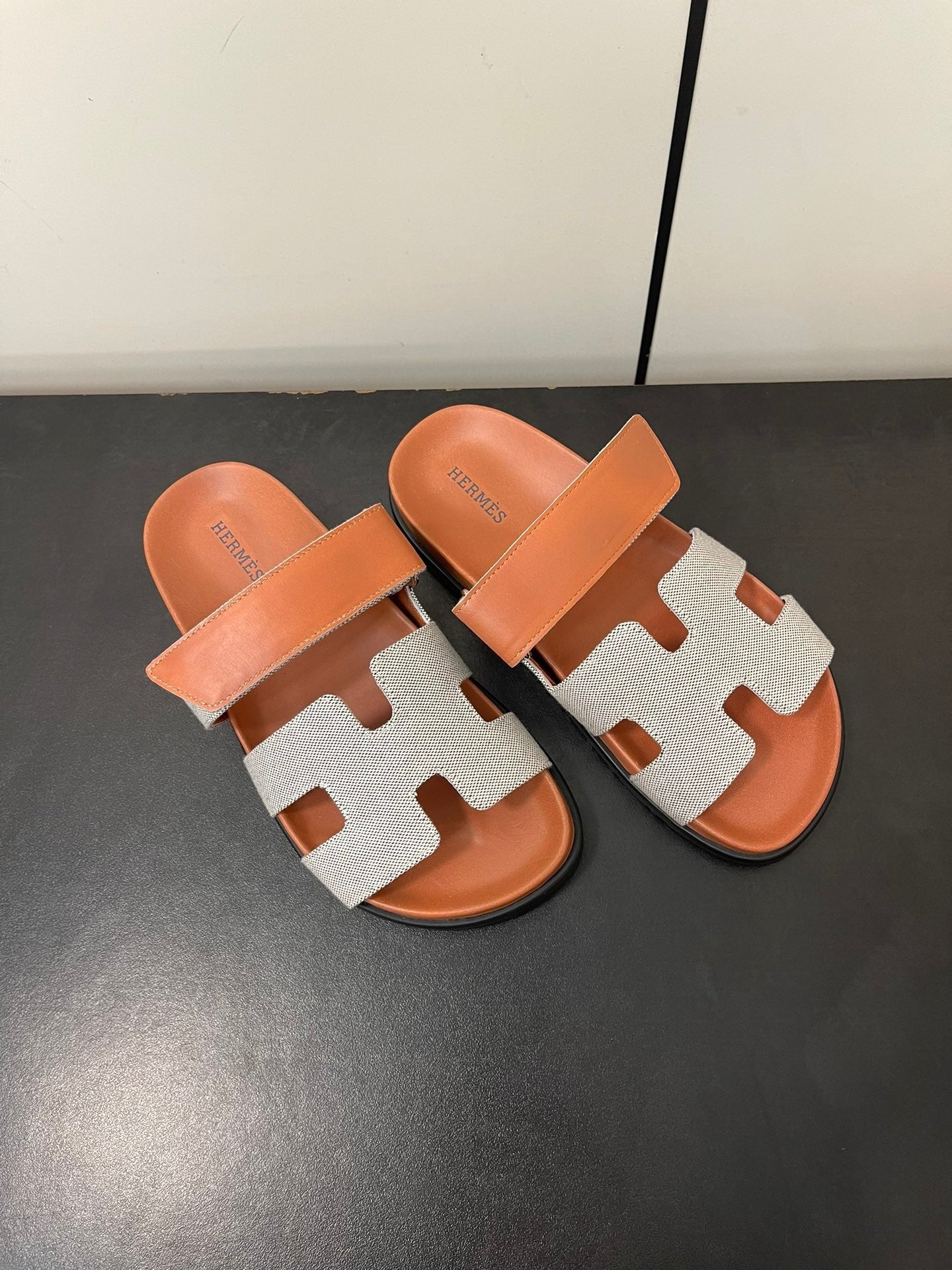 CHYPRE SANDAL ORANGE MIX CREAM CALFSKIN、mysite、Cacoeks