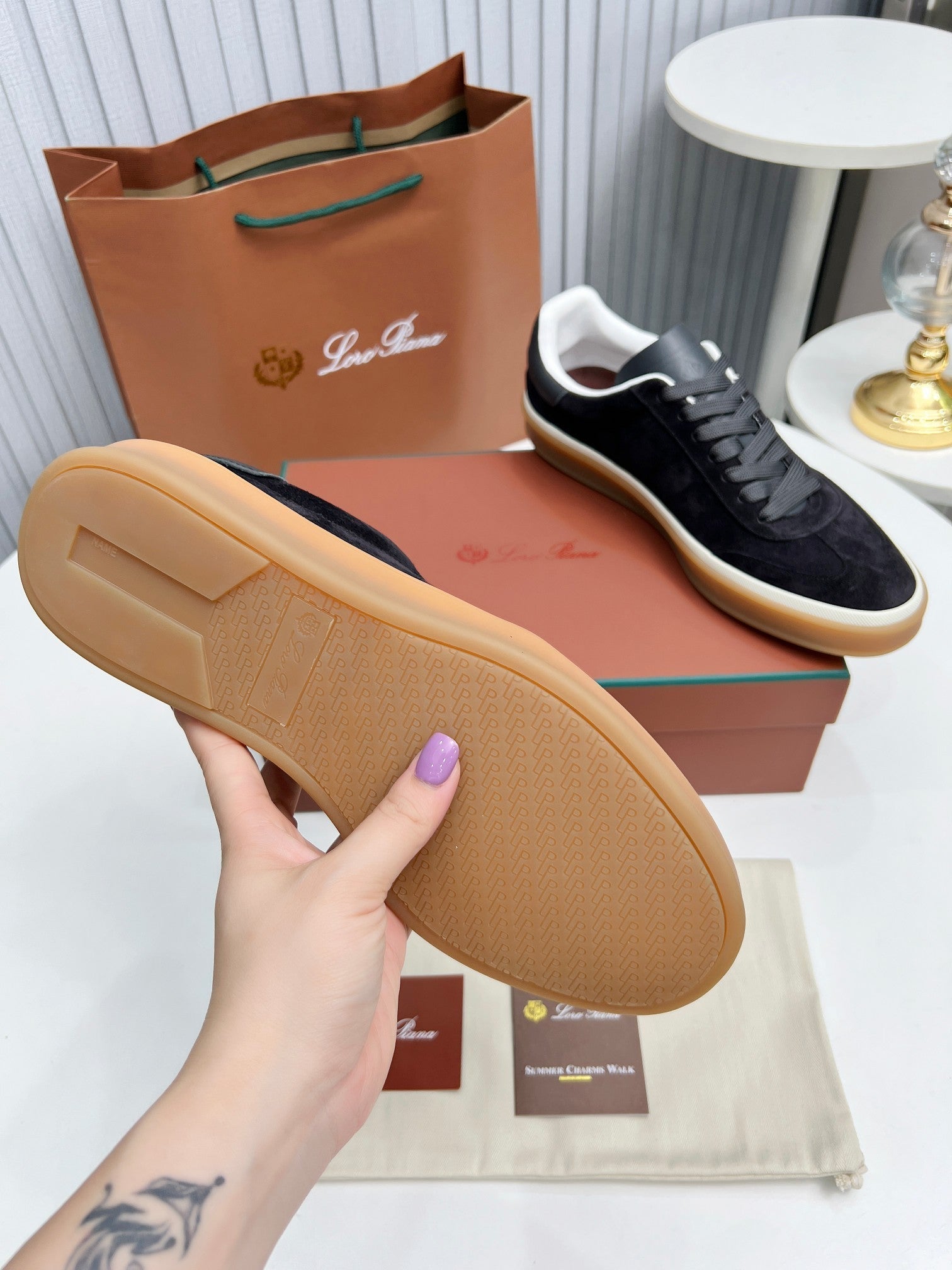 LP TENNIS WALK SNEAKERS CHARCOAL SUEDE、mysite、Cacoeks