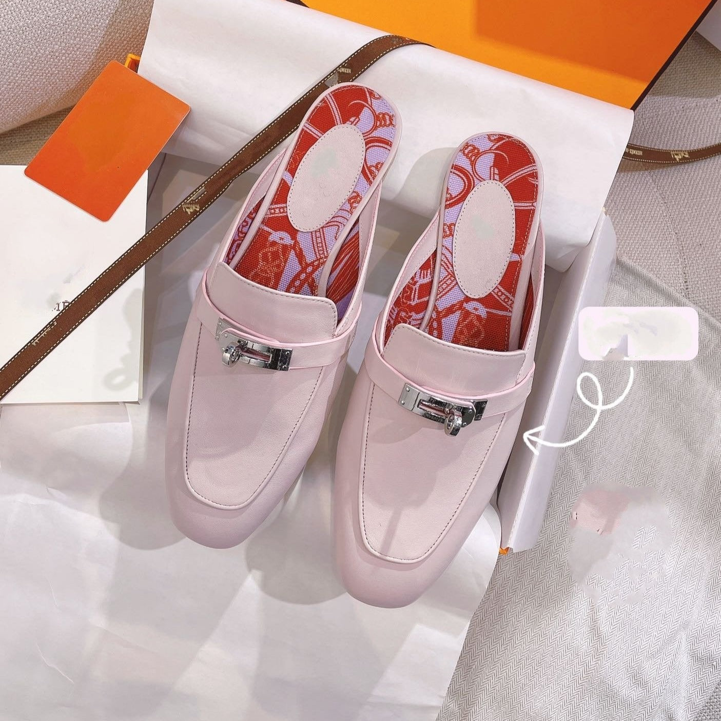 0Z Mule Pink Calfskin、mysite、Cacoeks