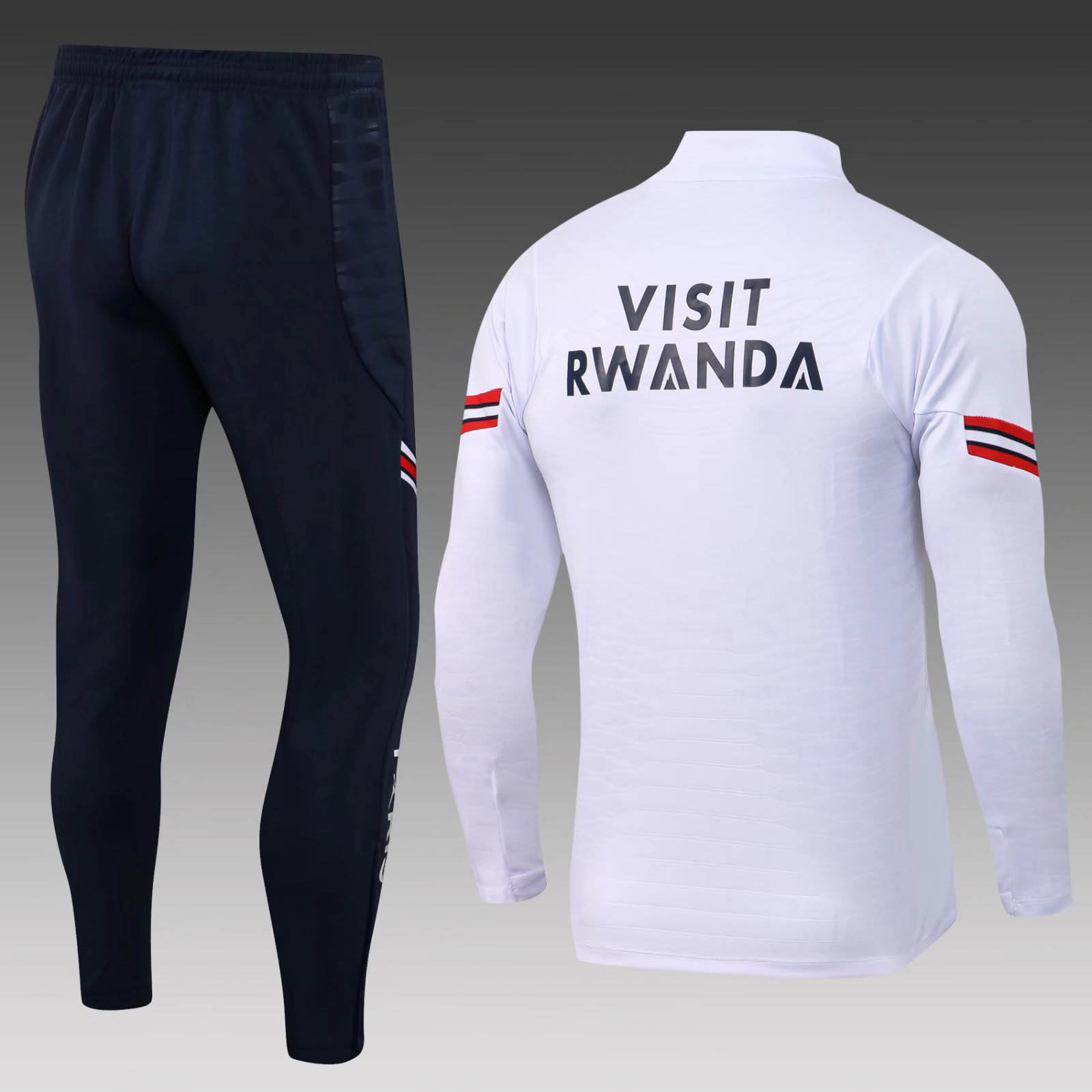 2021/2022 Psg Paris Saint-Germain Half-Pull Training Suit White Set:football jersey mysite: unitedjerseyfootball 邓江浪:football